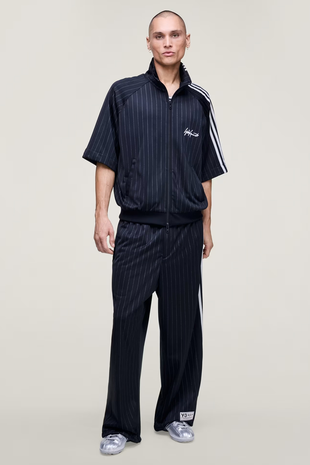 Y-3 Loose Fit Pinstripe Basketball Track Top