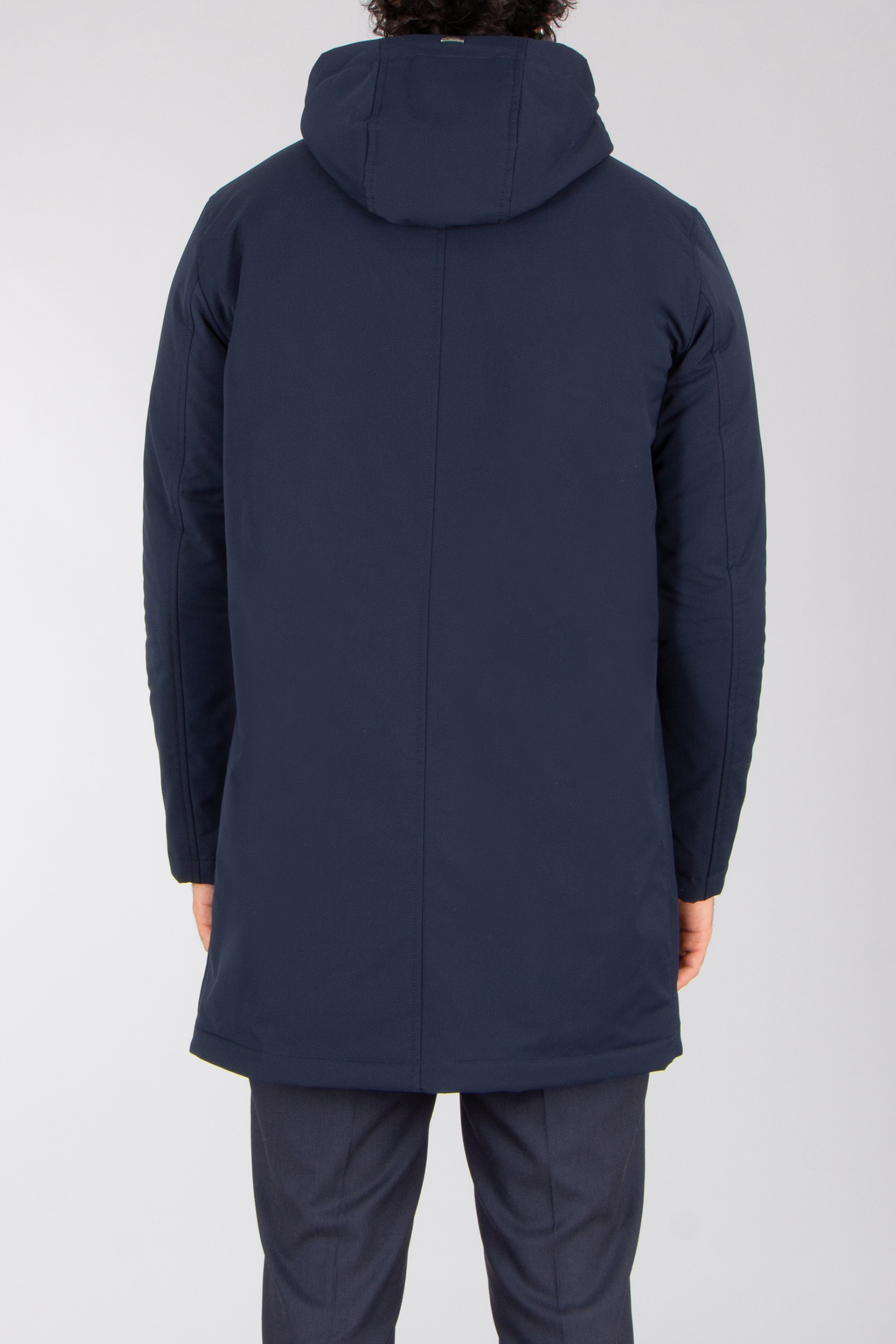 HERNO Regular Fit Faux Fur Lined Technical Fabric Half Coat Bekleidung, Mantel, Kapuzenpulli, Jacke