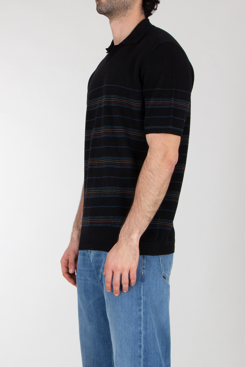 ROBERTO COLLINA Regular Fit Knitted Linen Polo Shirt