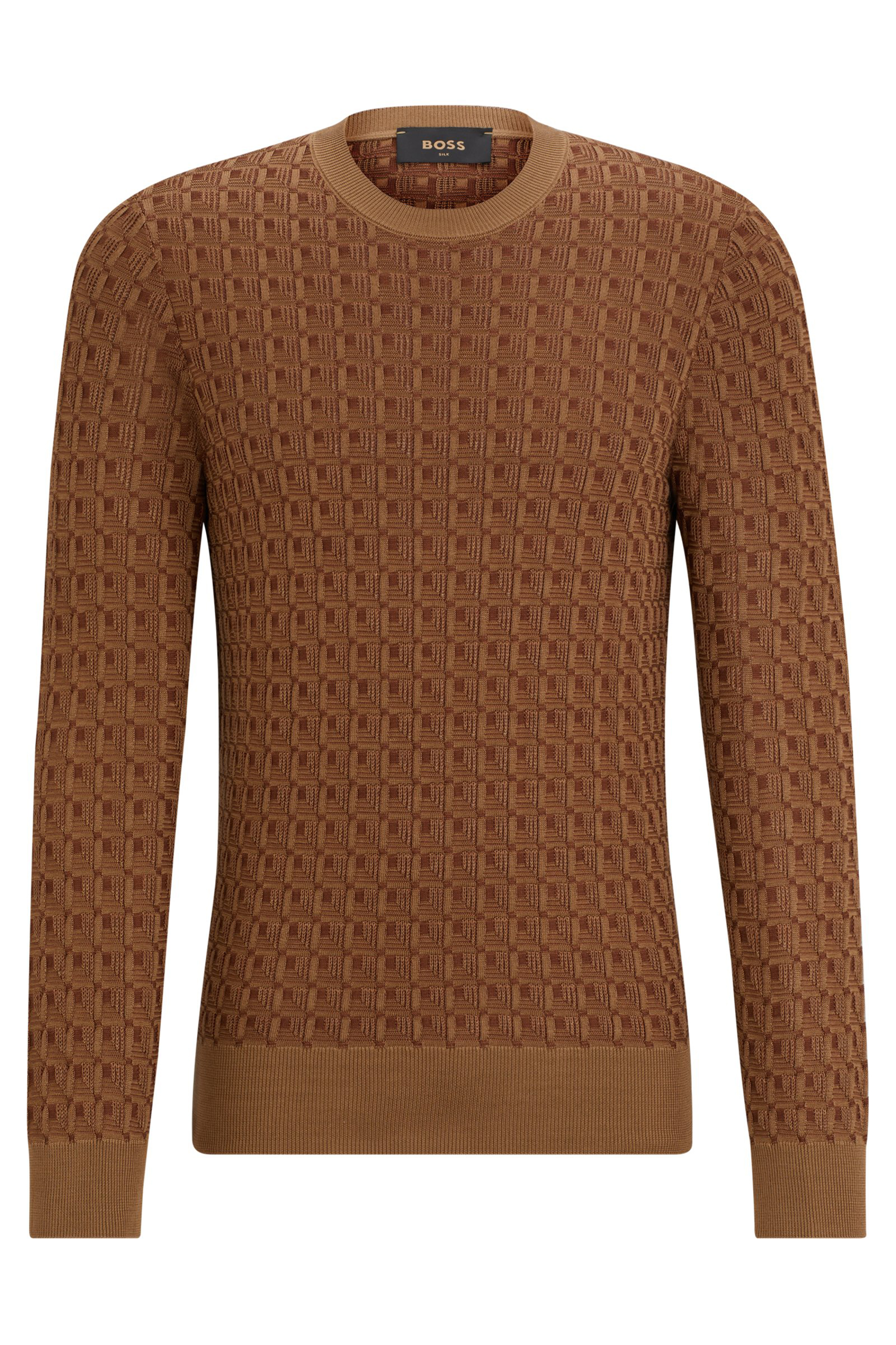 BOSS Structured Silk Sweater L-Puro BOSS Structured Silk Sweater L-Puro
