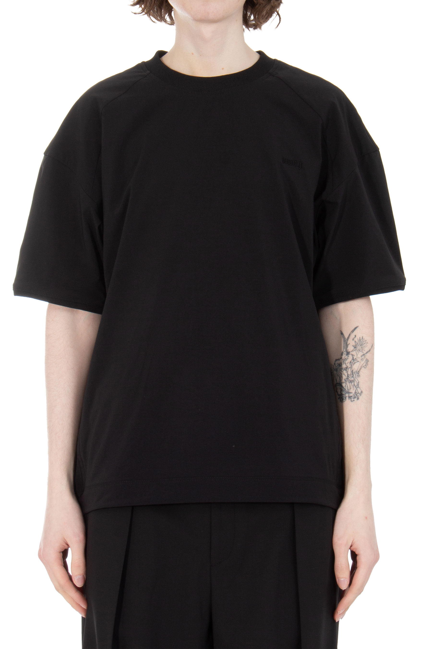 JUUN.J Embroidered Nylon Stretch T-Shirt