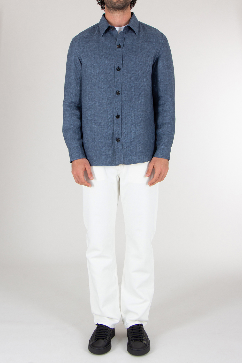 ZEGNA Regular Fit Cashmere Linen and Silk Overshirt