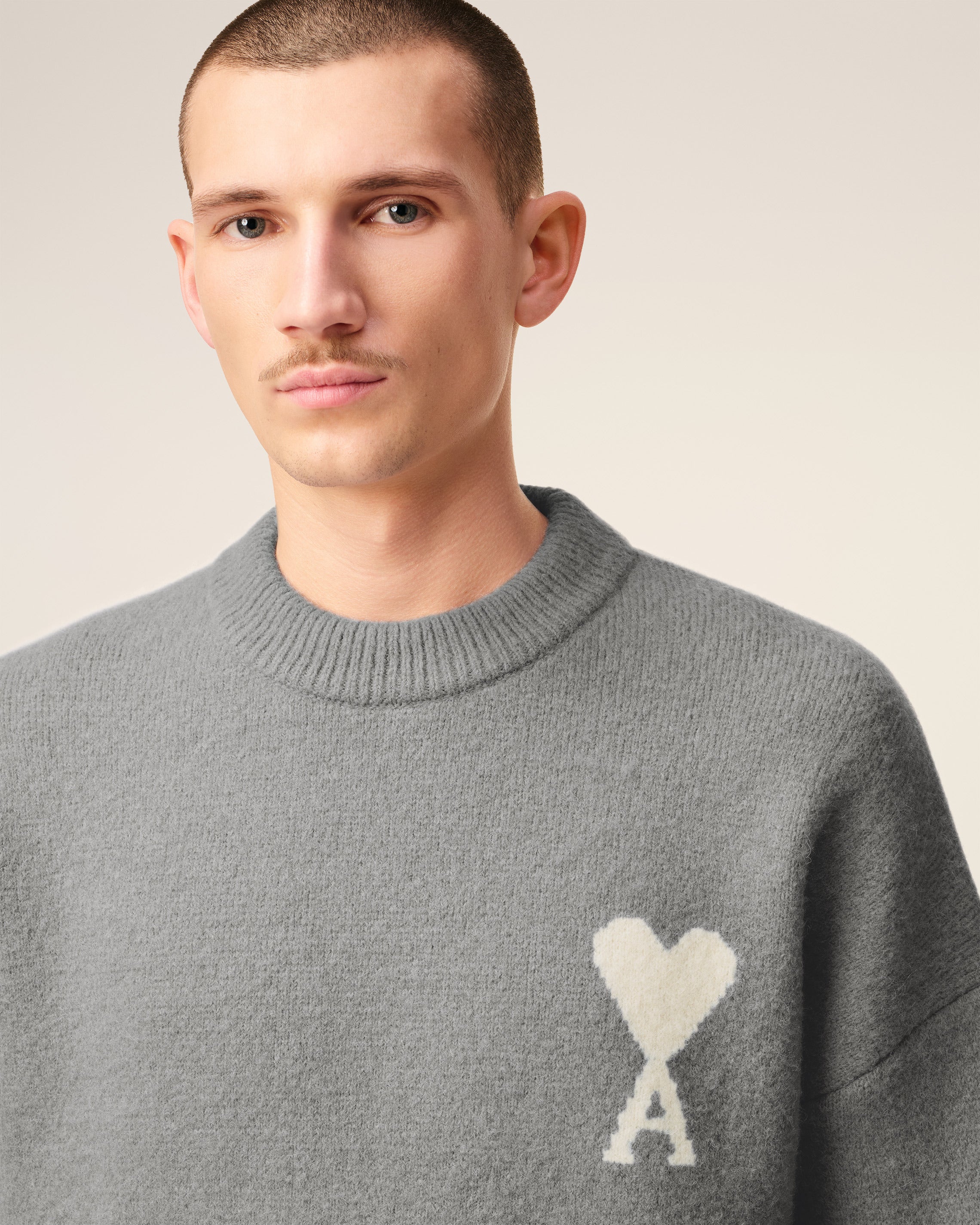 AMI PARIS Relaxed Fit Alpaca Blend Sweater T-shirt, Strickwaren, Pullover, Sweatshirt, Person