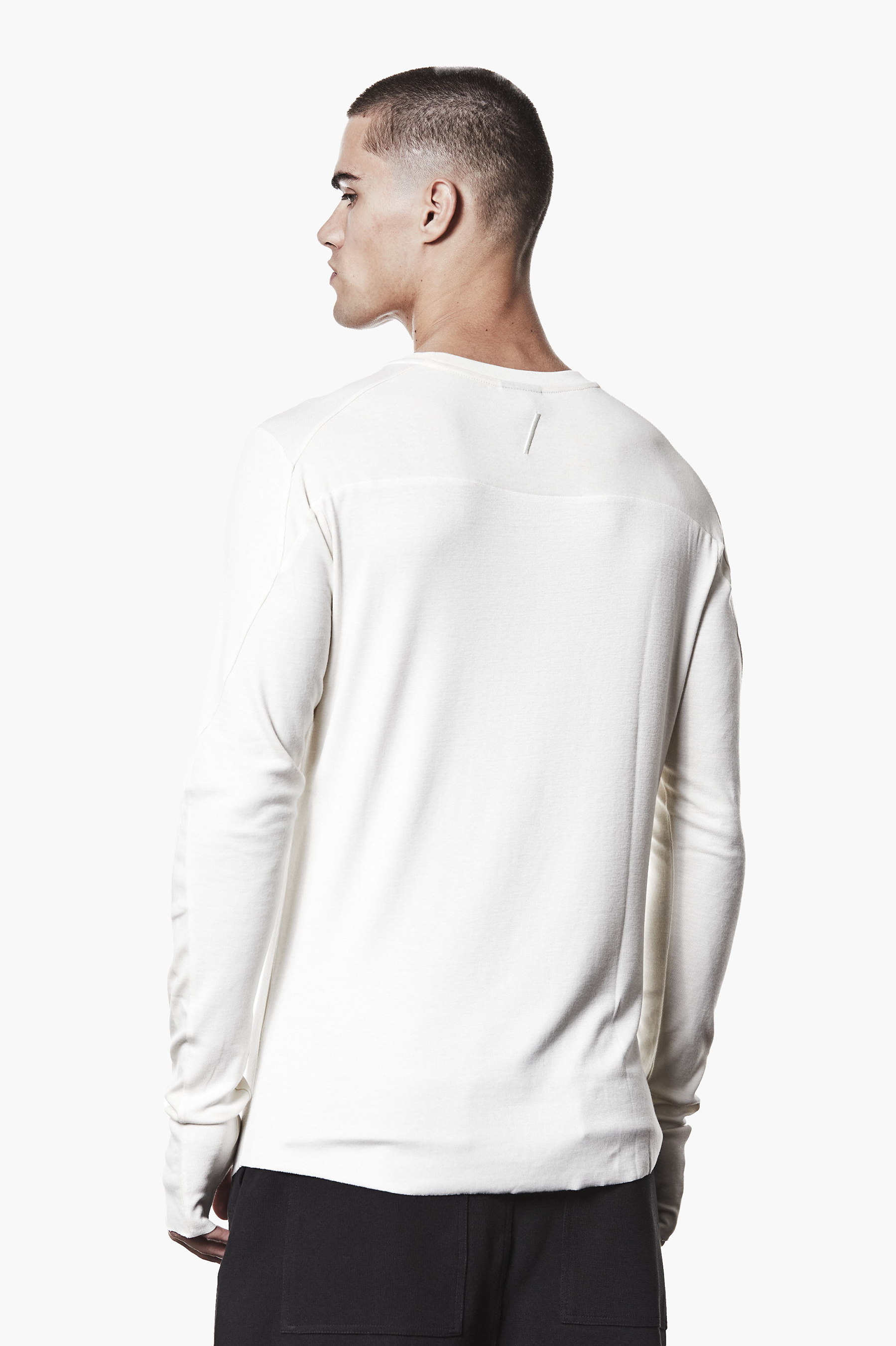 THOM KROM Slim Fit Viscose Stretch Long-Sleeve T-Shirt Langarm, Ärmel, Pullover, Sweatshirt, Person