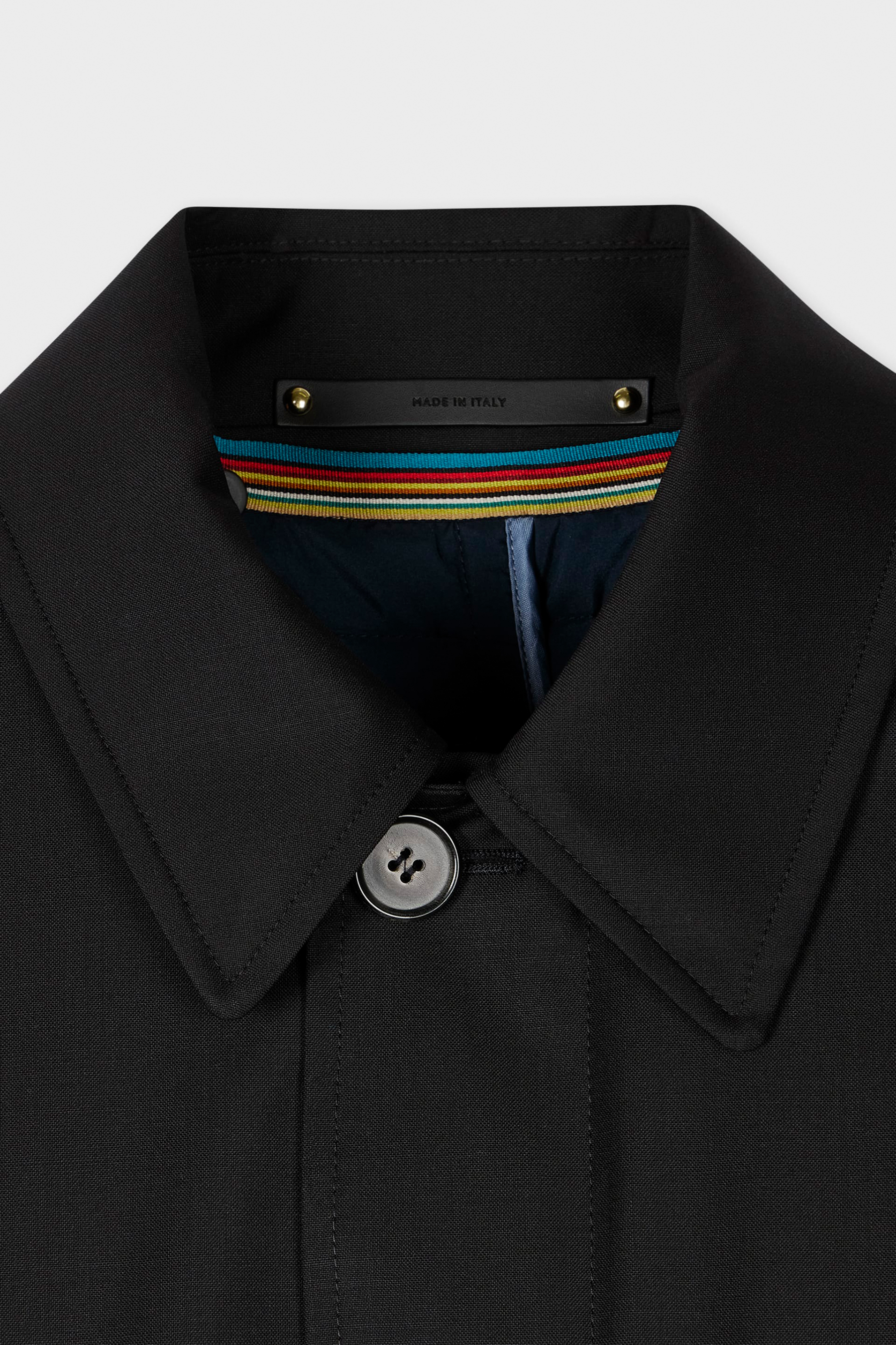PAUL SMITH Regular Fit Detachable Gilet Green Storm System Wool Mac Coat Mantel, Jacke, Hemd, Zubehör, Blazer