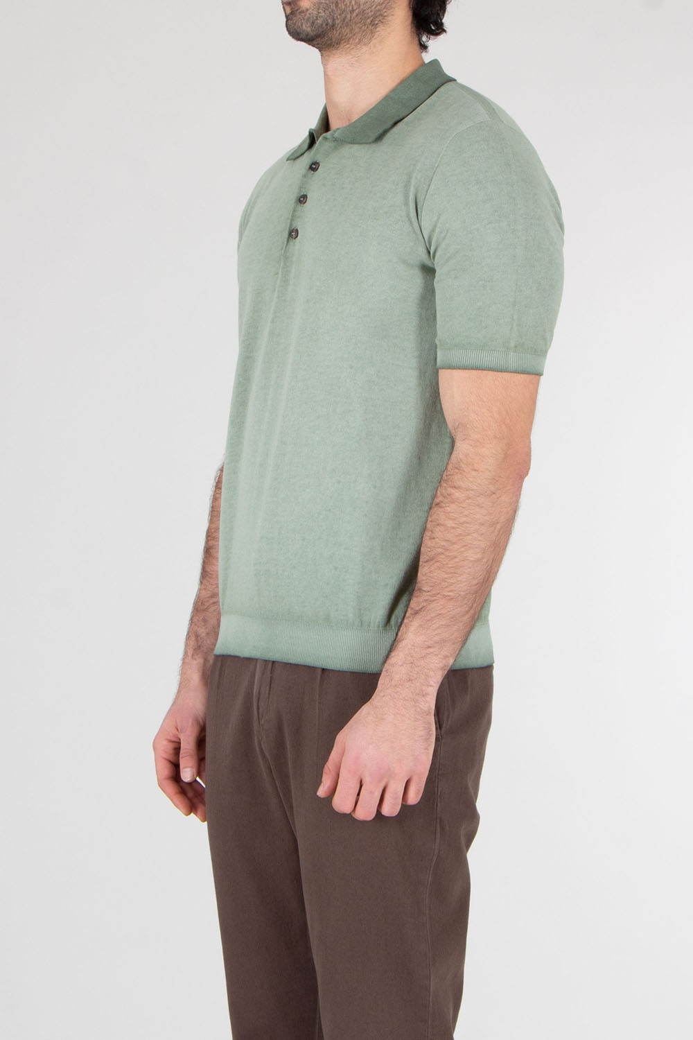 AROVESCIO Regular Fit Cotton Knit Polo