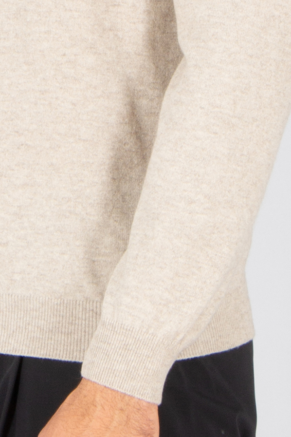AIDA BARNI Regular Fit Cashmere Zip Neck Sweater Langarm, Strickwaren, Pullover, Mann, Person