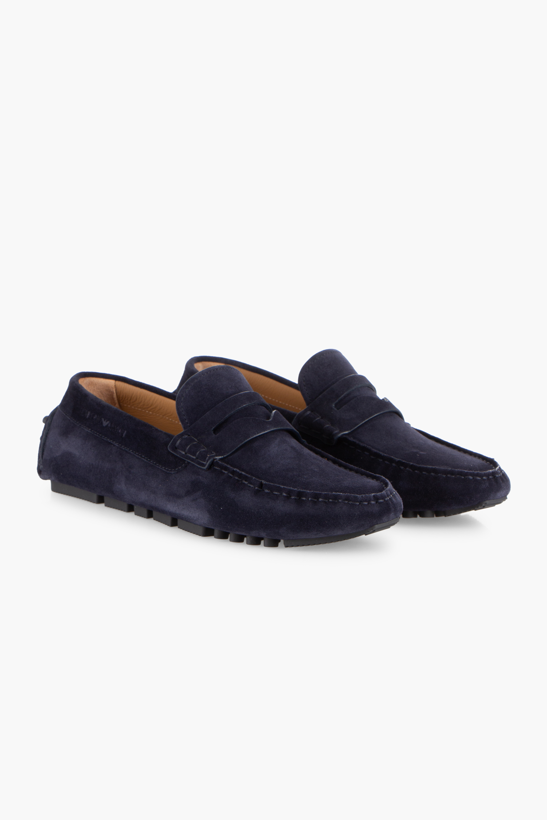 EMPORIO ARMANI Suede Driver Loafers