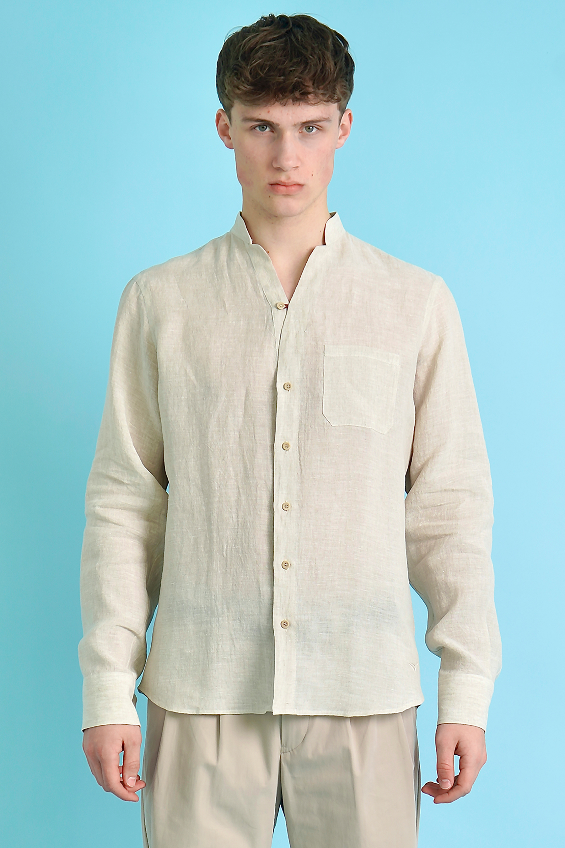 SEASE Linen Fish Tail Shirt