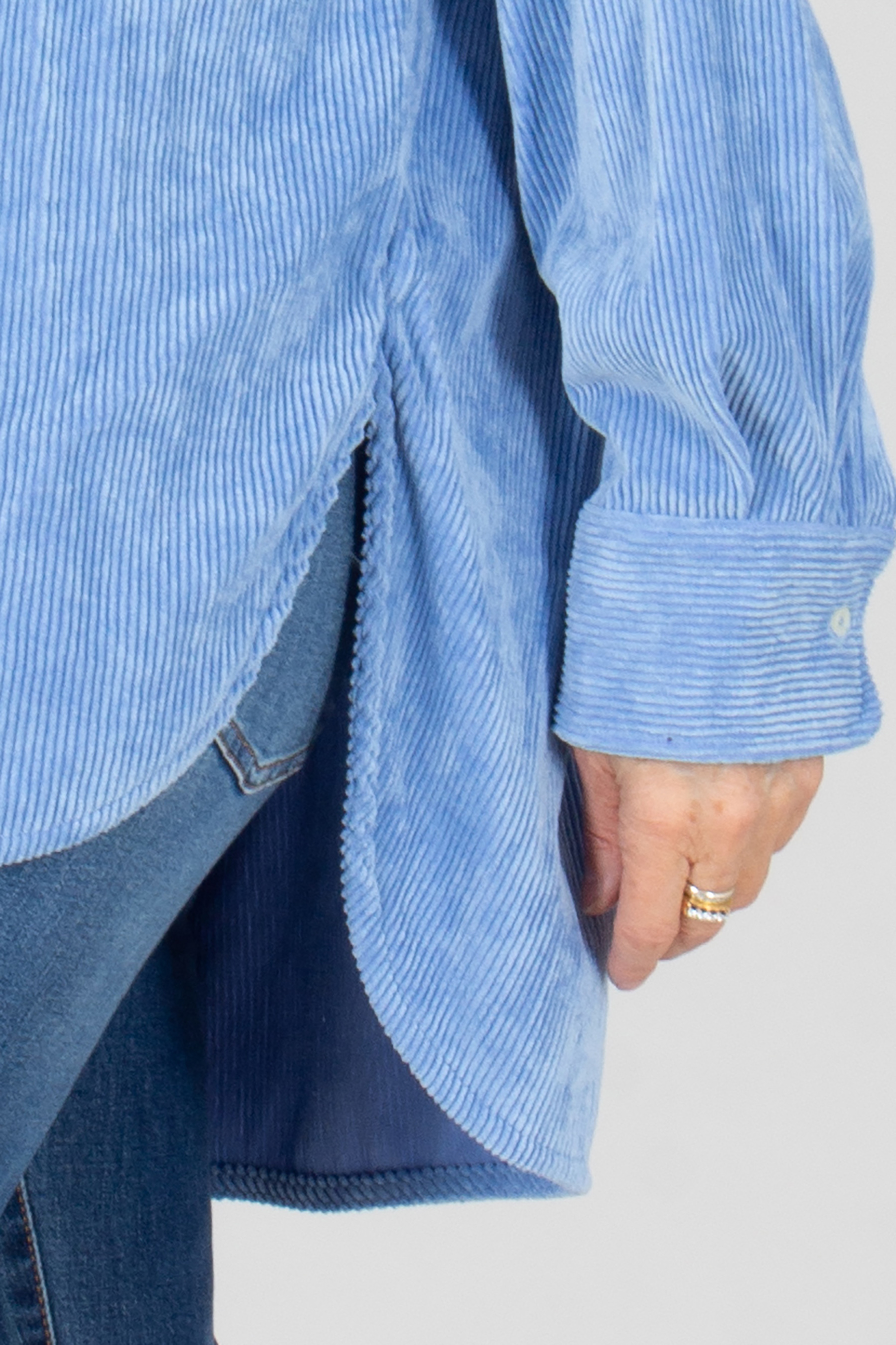 Hosen, Langarm, Hemd, Jeanshose, Person