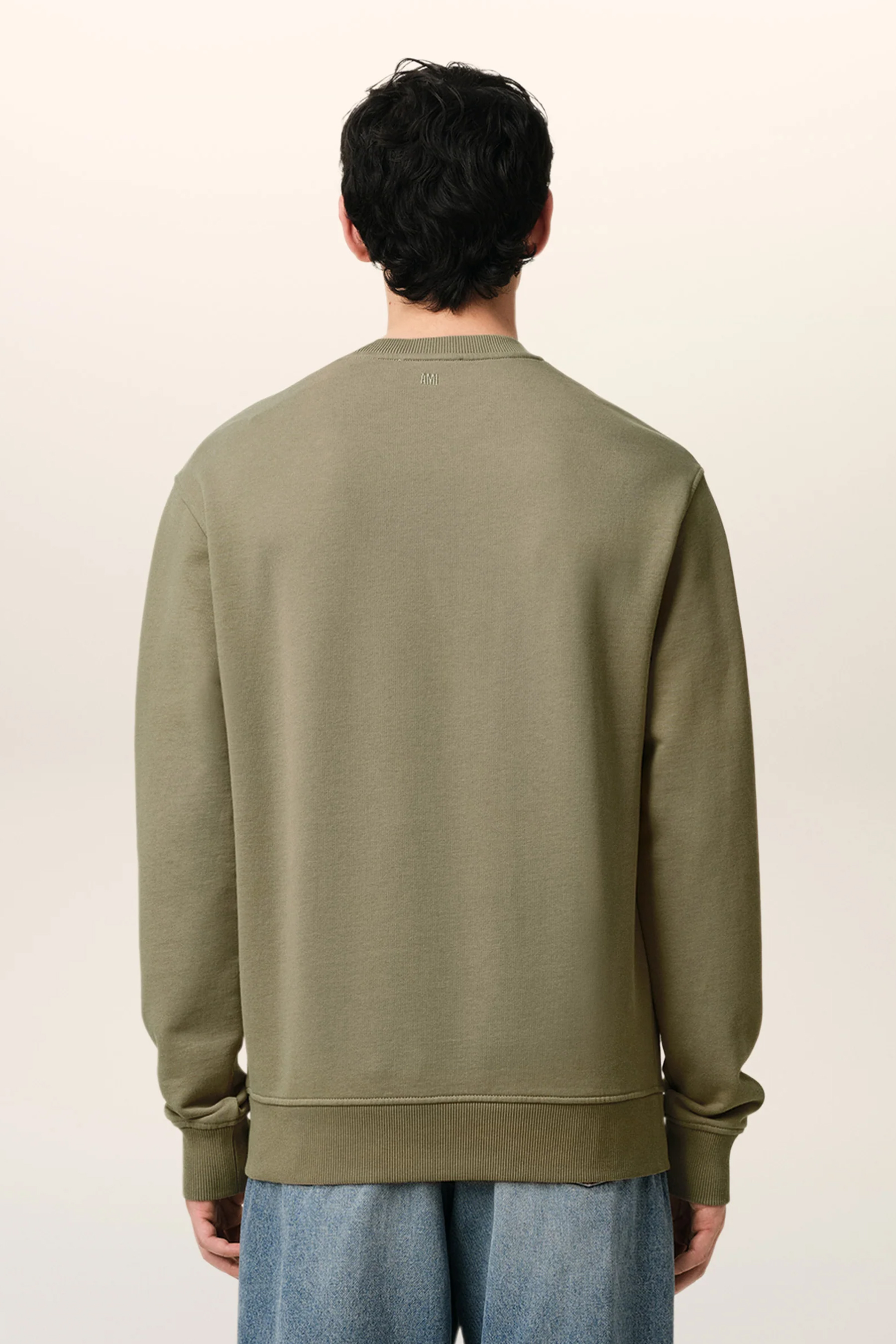 AMI PARIS Classic Fit Ami De Coeur Organic Cotton Fleece Sweatshirt AMI PARIS Classic Fit Ami De Coeur Organic Cotton Fleece Sweatshirt