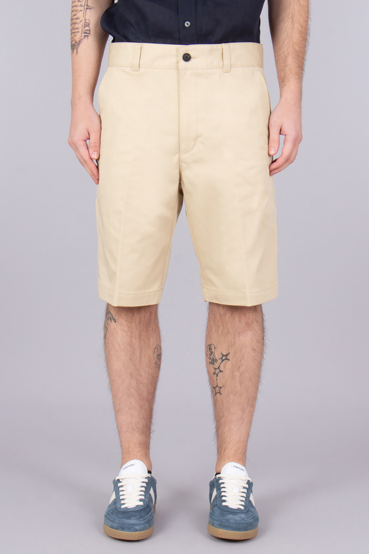 HUGO Regular Fit Cotton Blend Gabardine Shorts Darik 