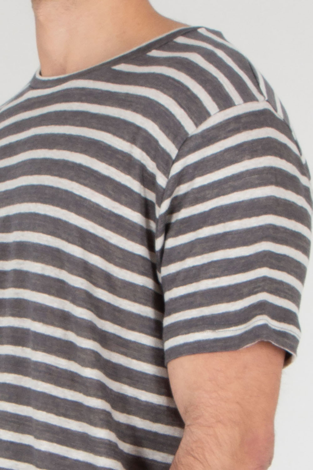 STEFAN BRANDT Striped Linen Jersey T-Shirt Enno