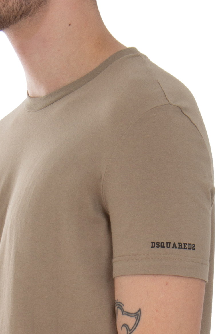 DSQUARED2 Round Neck Cotton Stretch T-Shirt DSQUARED2 Round Neck Cotton Stretch T-Shirt