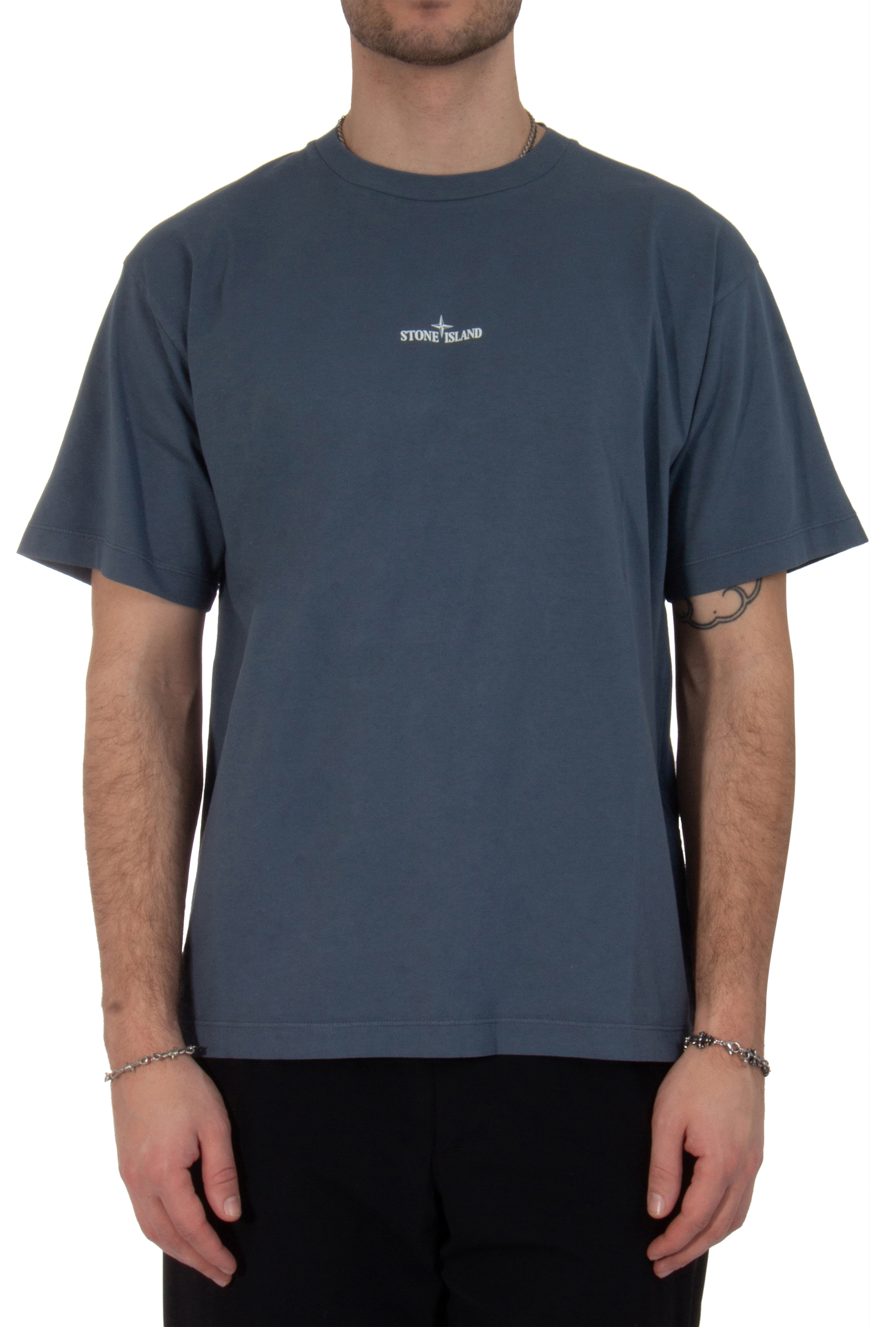 STONE ISLAND Printed Cotton T-Shirt STONE ISLAND Printed Cotton T-Shirt