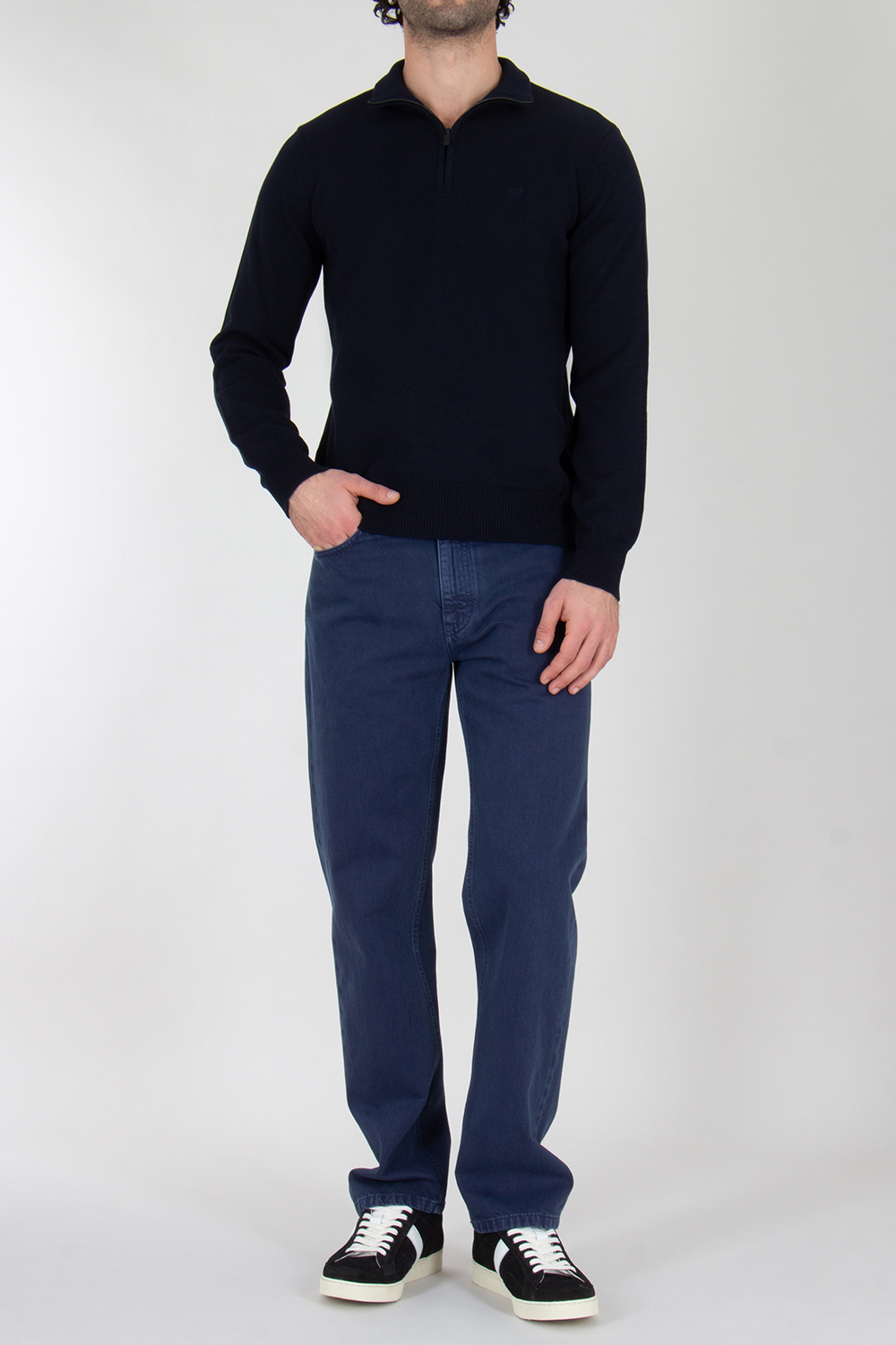 EMOPRIO ARMANI Knitted Cotton Troyer