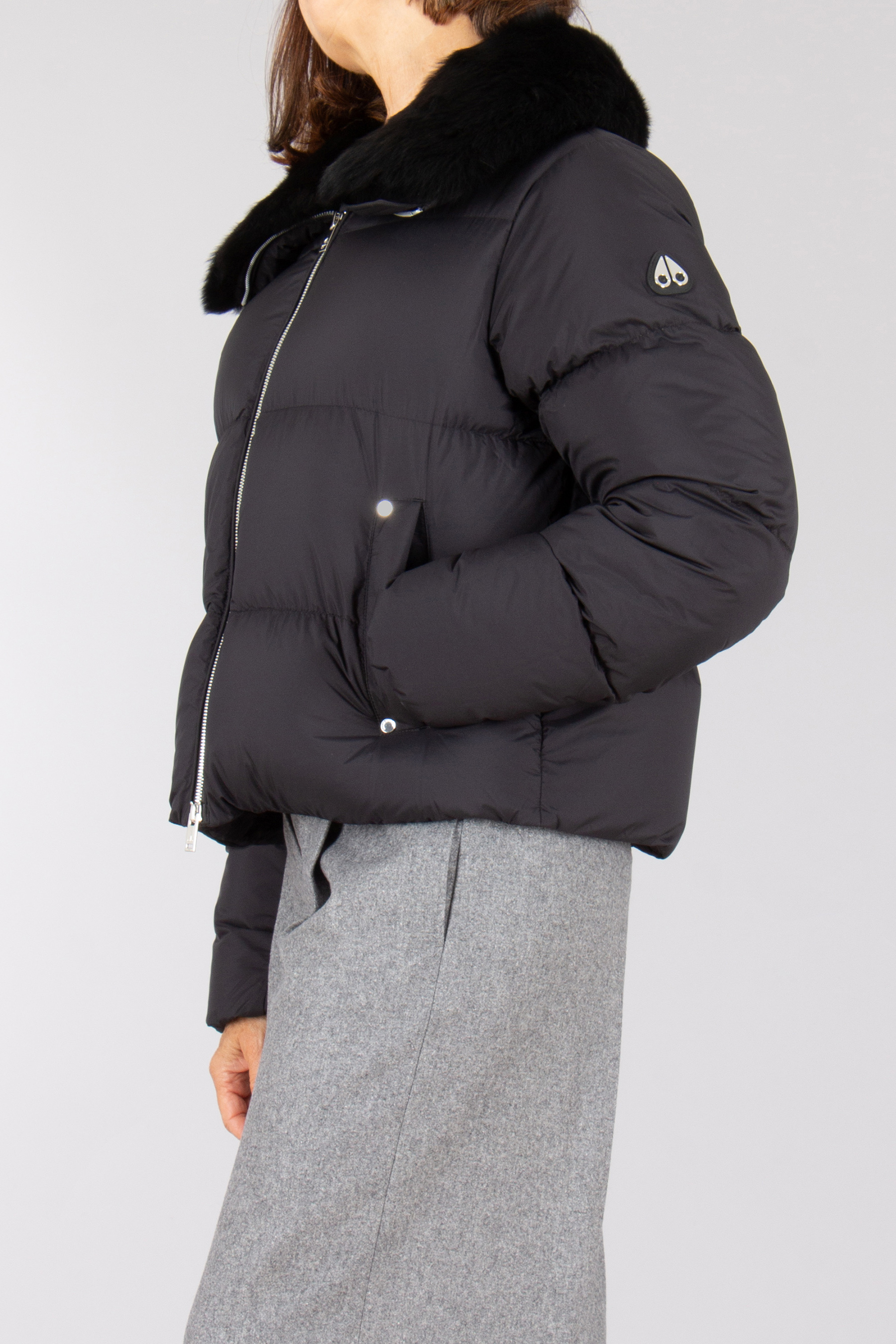 MOOSE KNUCKLES Regular Fit Nylon Down Jacket Belle Dune Short Shealing Puufer Mantel, Jacke, Erwachsener, Person, Frau