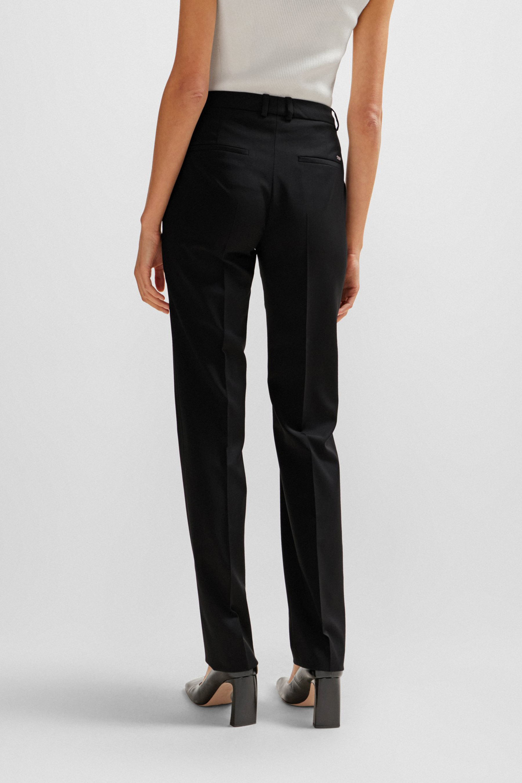 BOSS Regular Fit Virgin Wool Pants Tameah BOSS Regular Fit Virgin Wool Pants Tameah