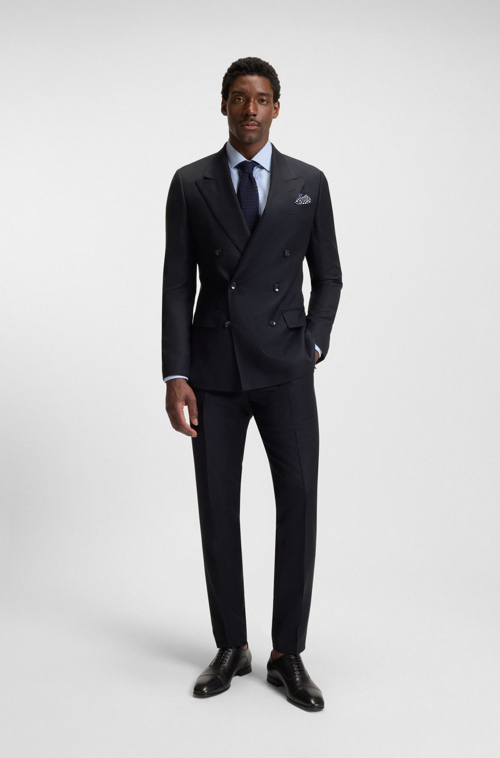 BECKHAM X BOSS Slim Fit Virgin Wool Suit Formelle Kleidung, Anzug, Smoking, Mantel, Person