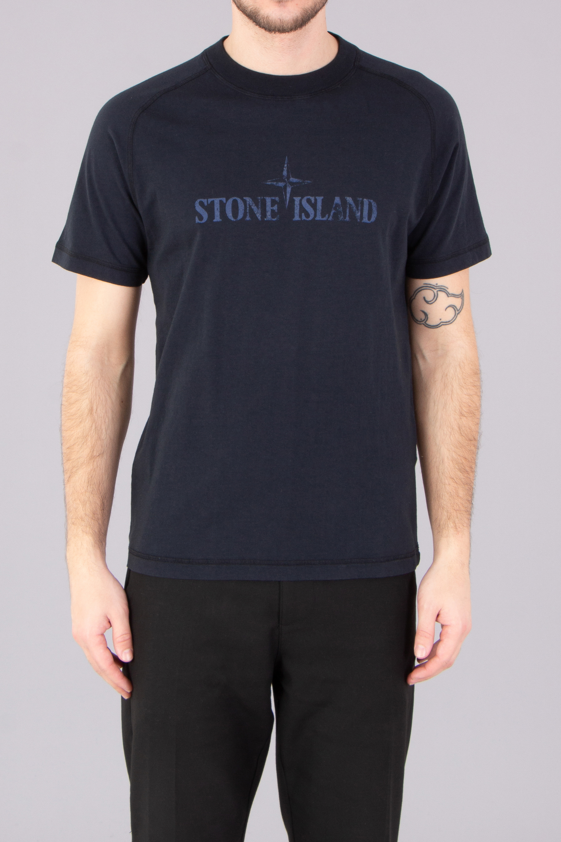 STONE ISLAND Institutional Two Print Organic Cotton Jersey T-Shirt
