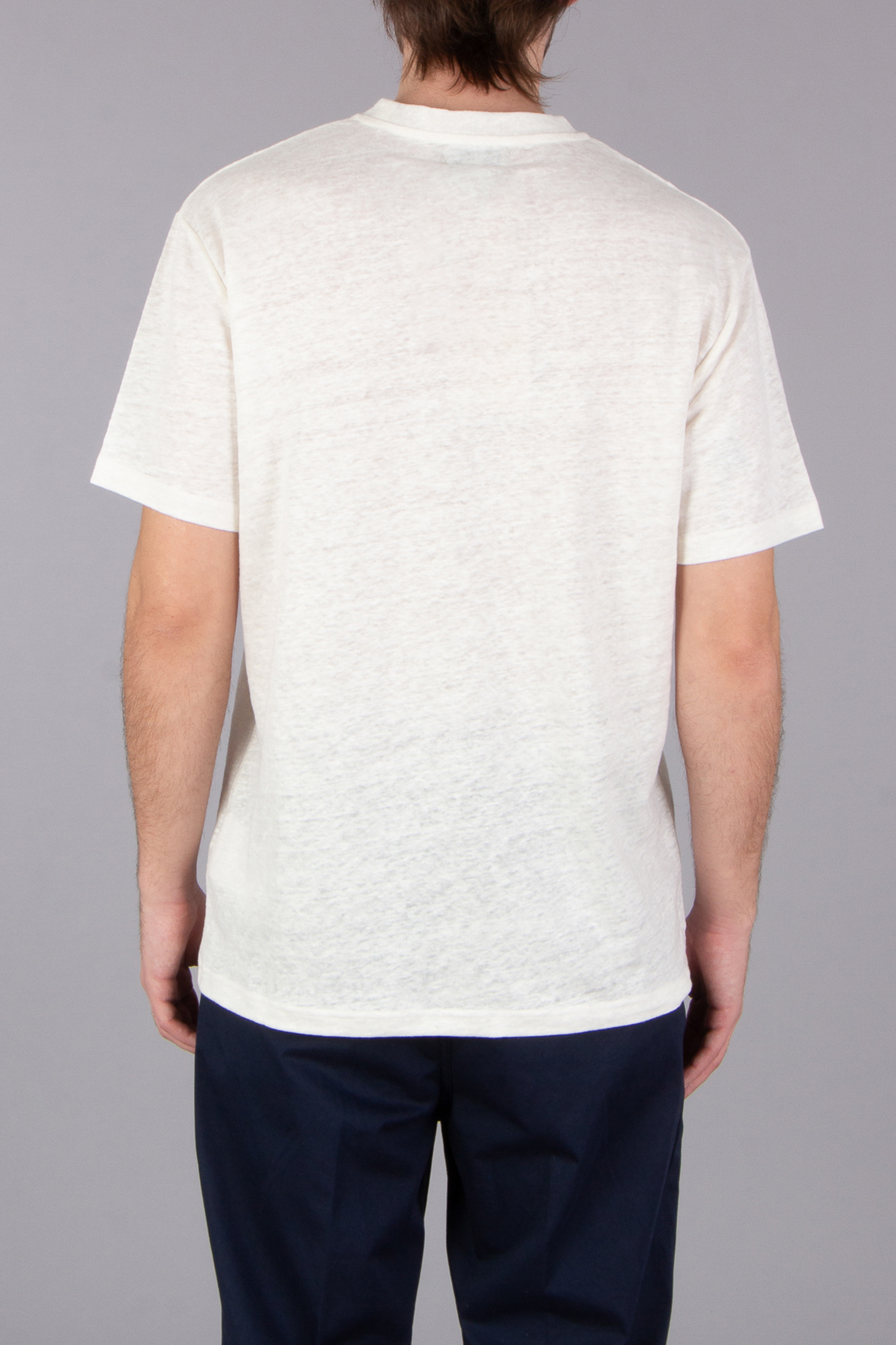 WOOLRICH Regular Fit Embroidered Linen T-Shirt WOOLRICH Regular Fit Embroidered Linen T-Shirt