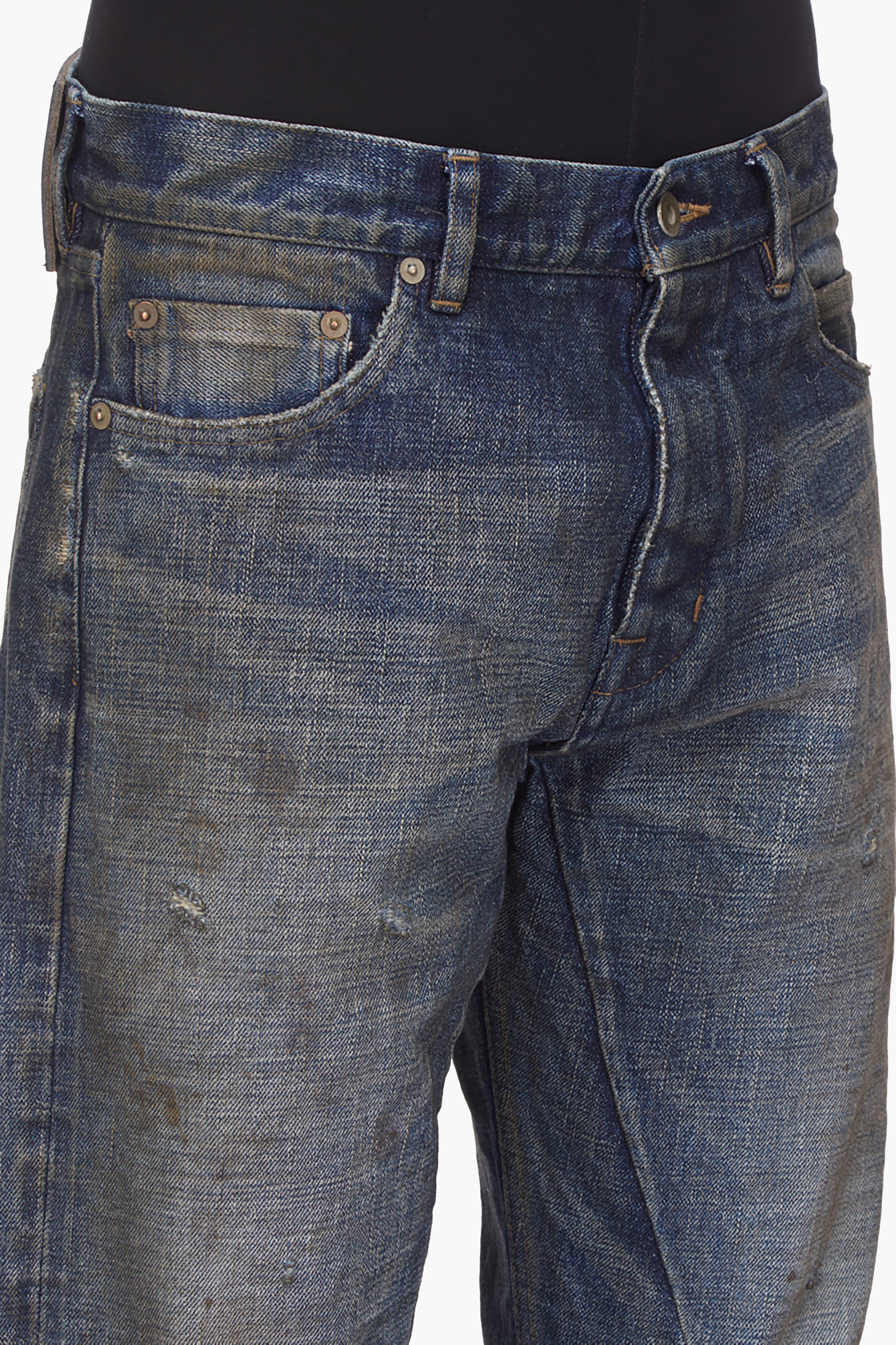 RICK OWENS DRKSHDW Kurdt Cut Cotton Denim Jeans Bekleidung, Hosen, Jeans, Kurze Hosen