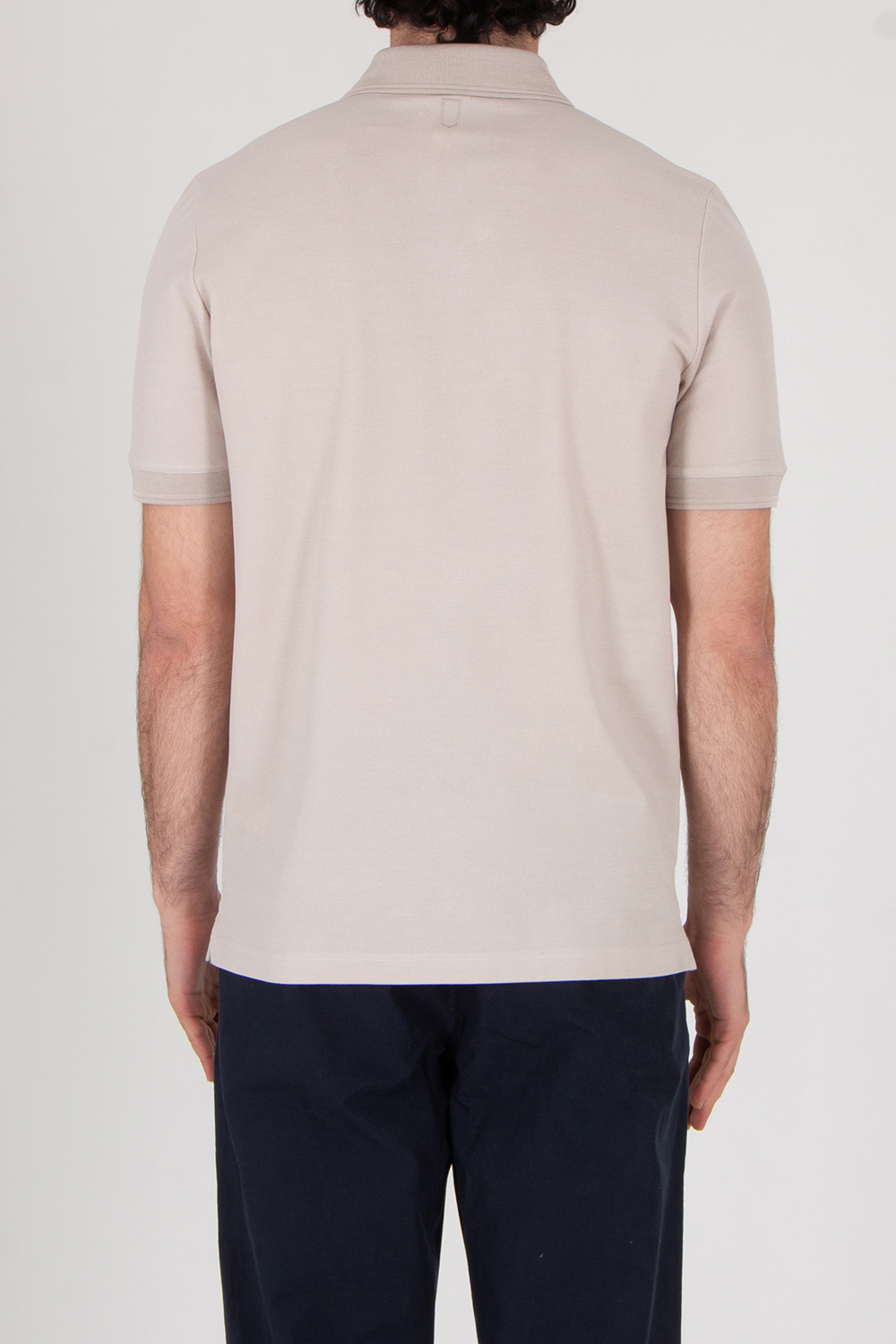 CANALI Regular Fit Textured Cotton Polo Shirt