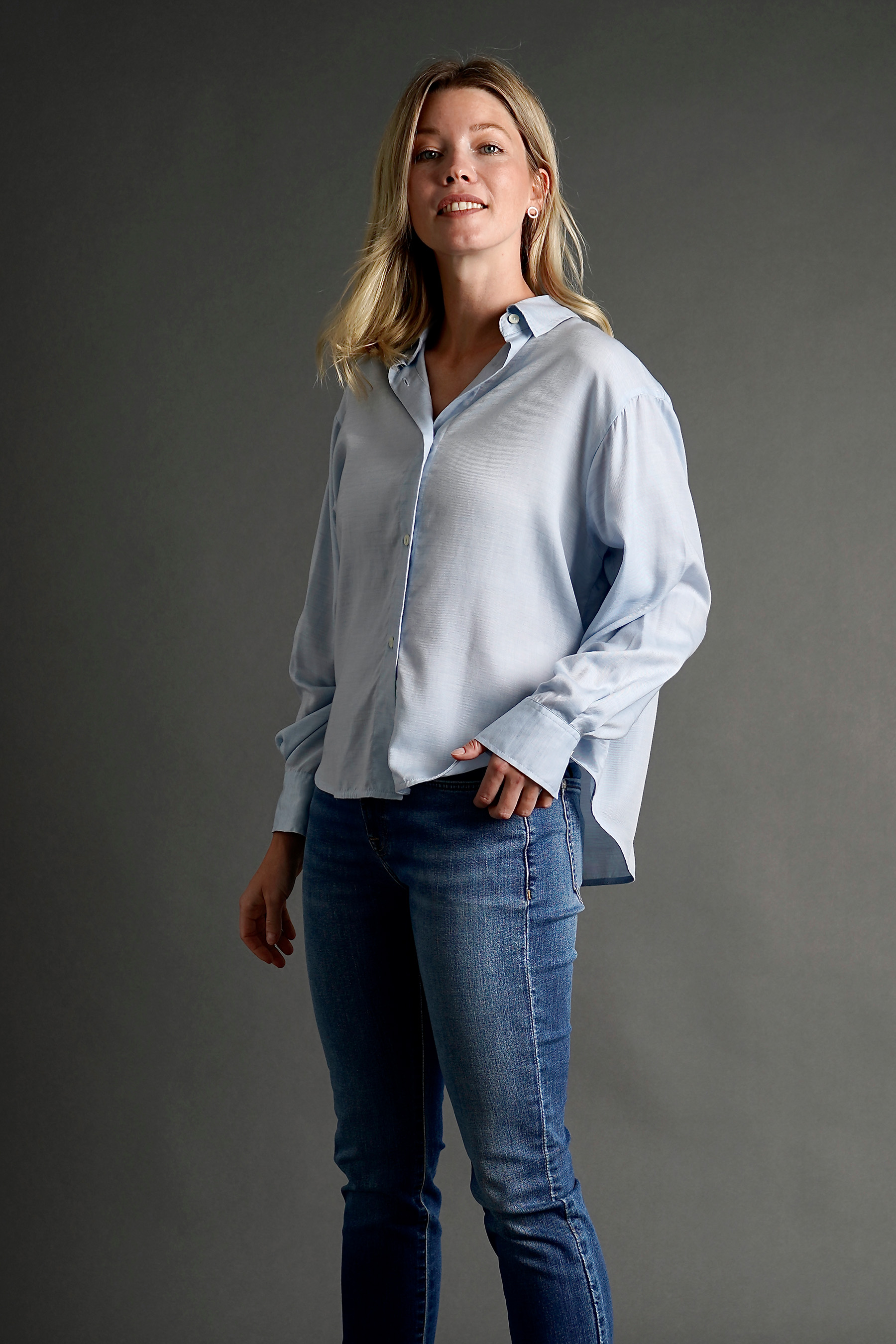 Bluse, Hosen, Hemd, Langarm, Jeans