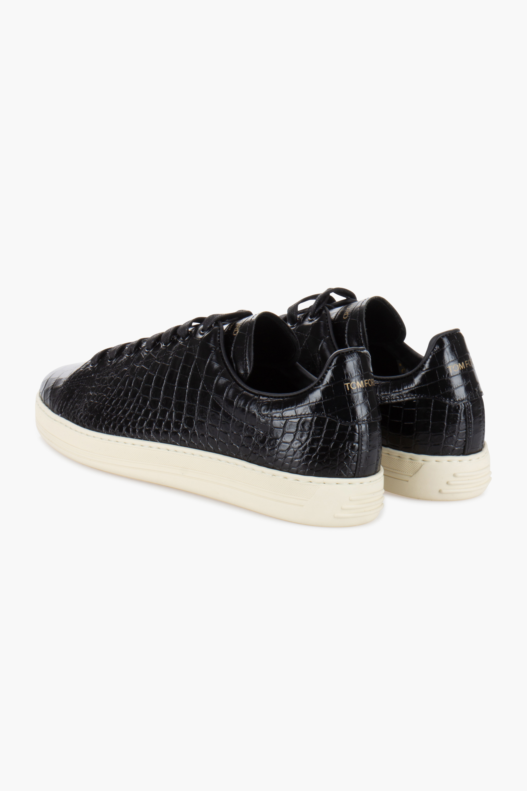 TOM FORD Stamped Croc Leather Sneakers Warwick Bekleidung, Schuhwerk, Schuh, Sneaker, Wildleder