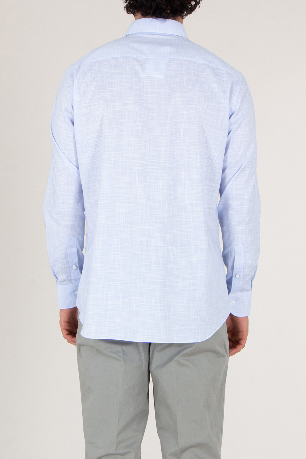 BRIONI Regular Fit Shark Collar Cotton Shirt