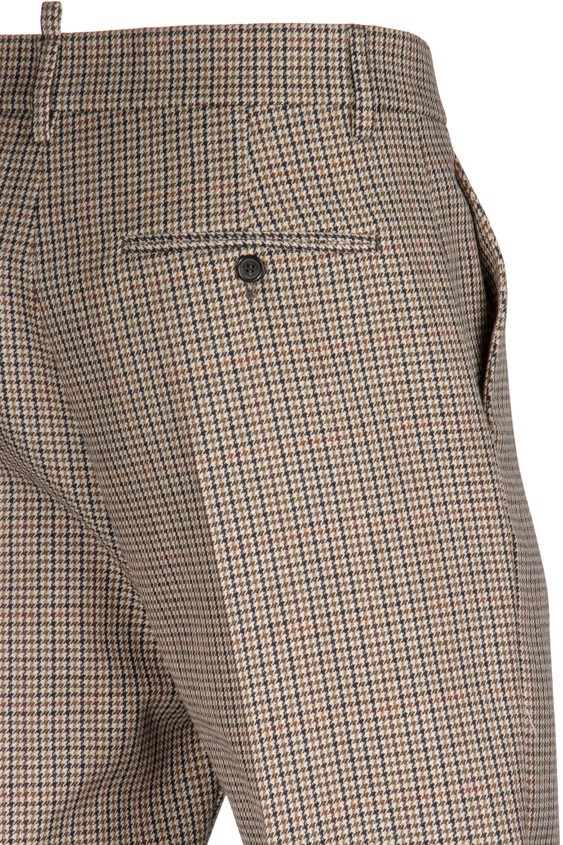 GUCCI Elasticated-Cuff Houndstooth-Pattern Wool Trousers in