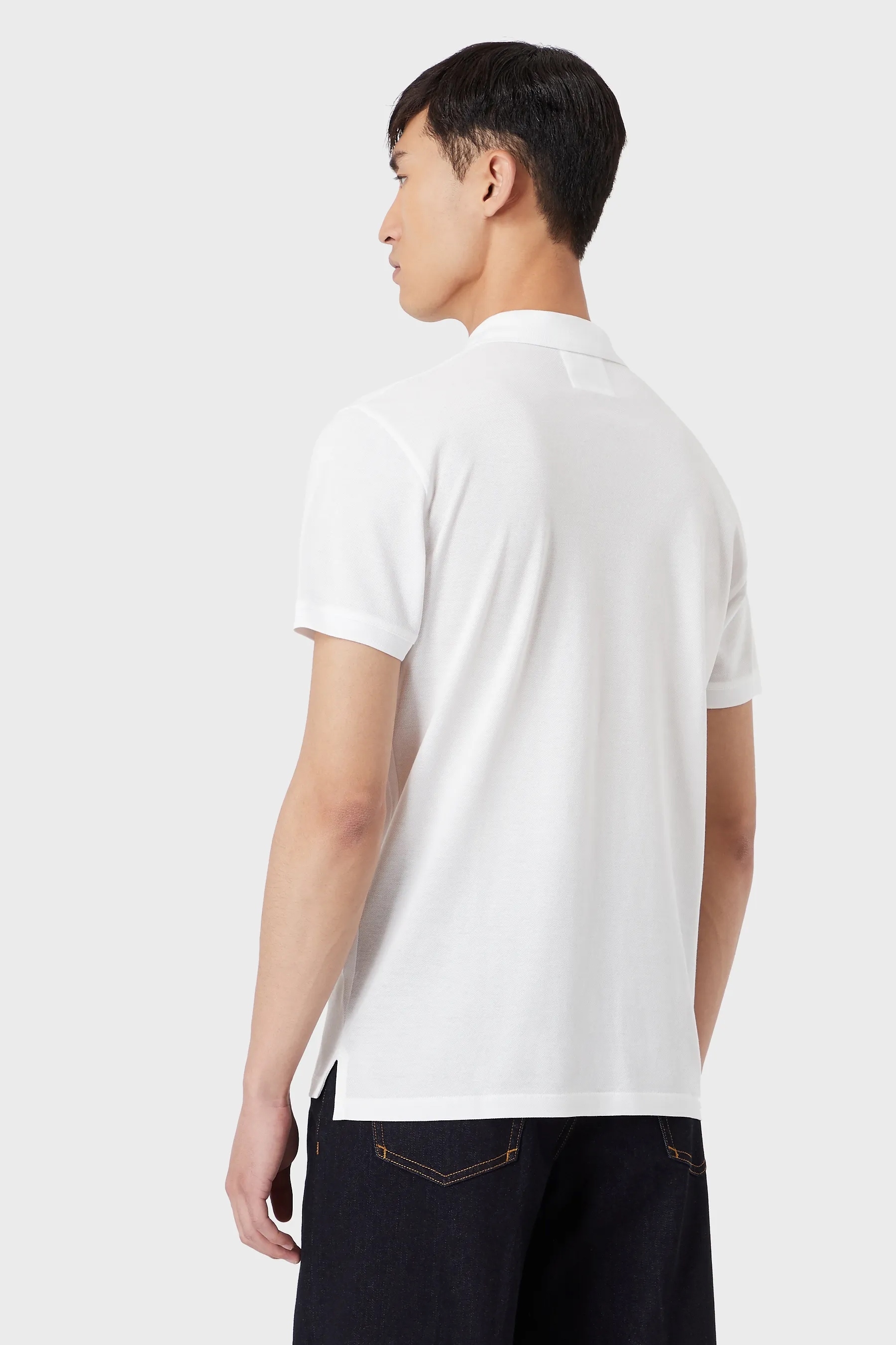 EMPORIO ARMANI Mercerized Cotton Piqué Polo Shirt EMPORIO ARMANI Mercerized Cotton Piqué Polo Shirt