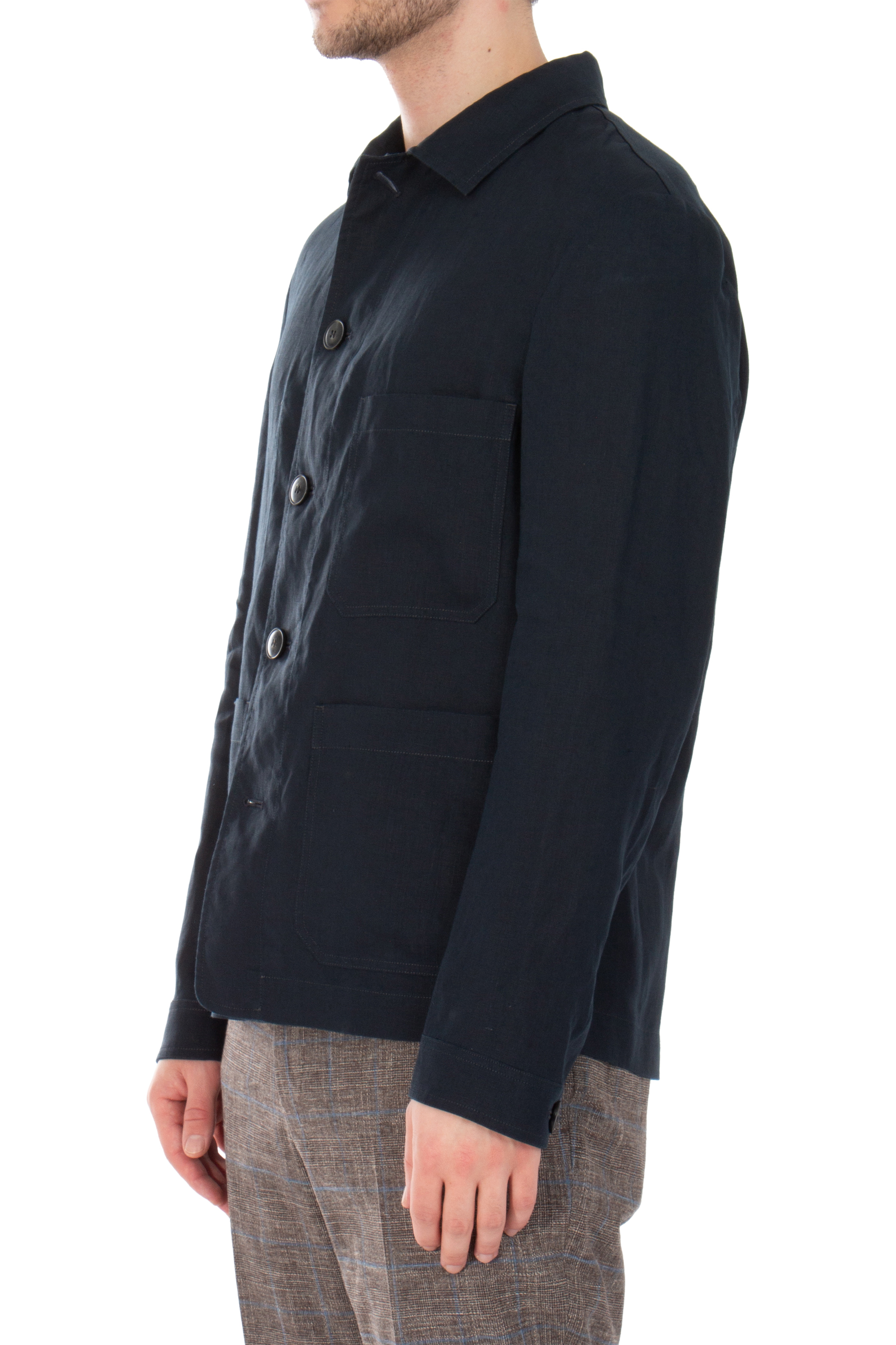 CANALI Relaxed Fit Linen Overshirt CANALI Relaxed Fit Linen Overshirt