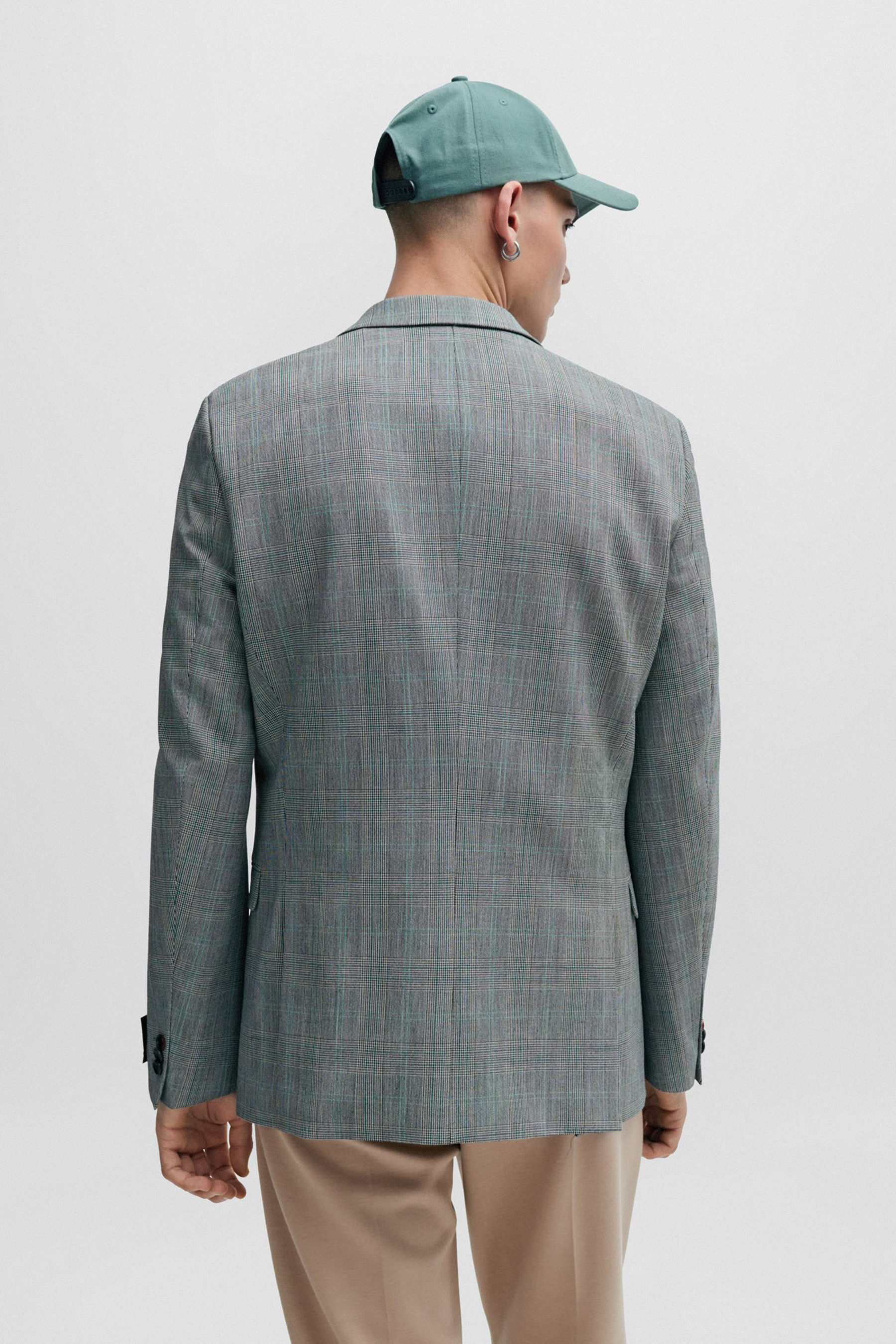 HUGO Extra Slim Fit Checked Super-Flex Jacket Arti HUGO Extra Slim Fit Checked Super-Flex Jacket Arti