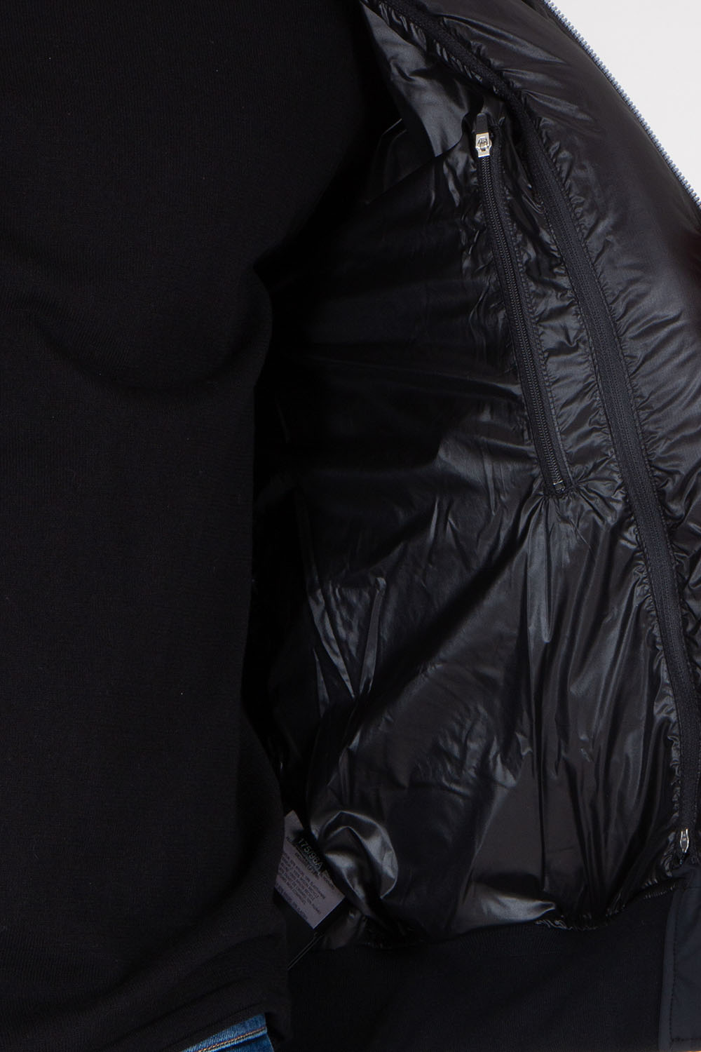 MOOSE KNUCKLES Relaxed Fit 2-in-1 Nylon Stretch Down Brixton Bomber Jacke