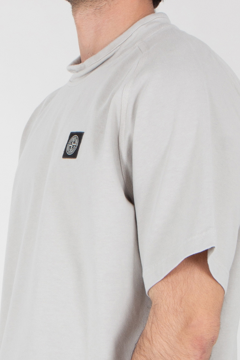 STONE ISLAND Relaxed Fit Short Sleeved Sweatshirt