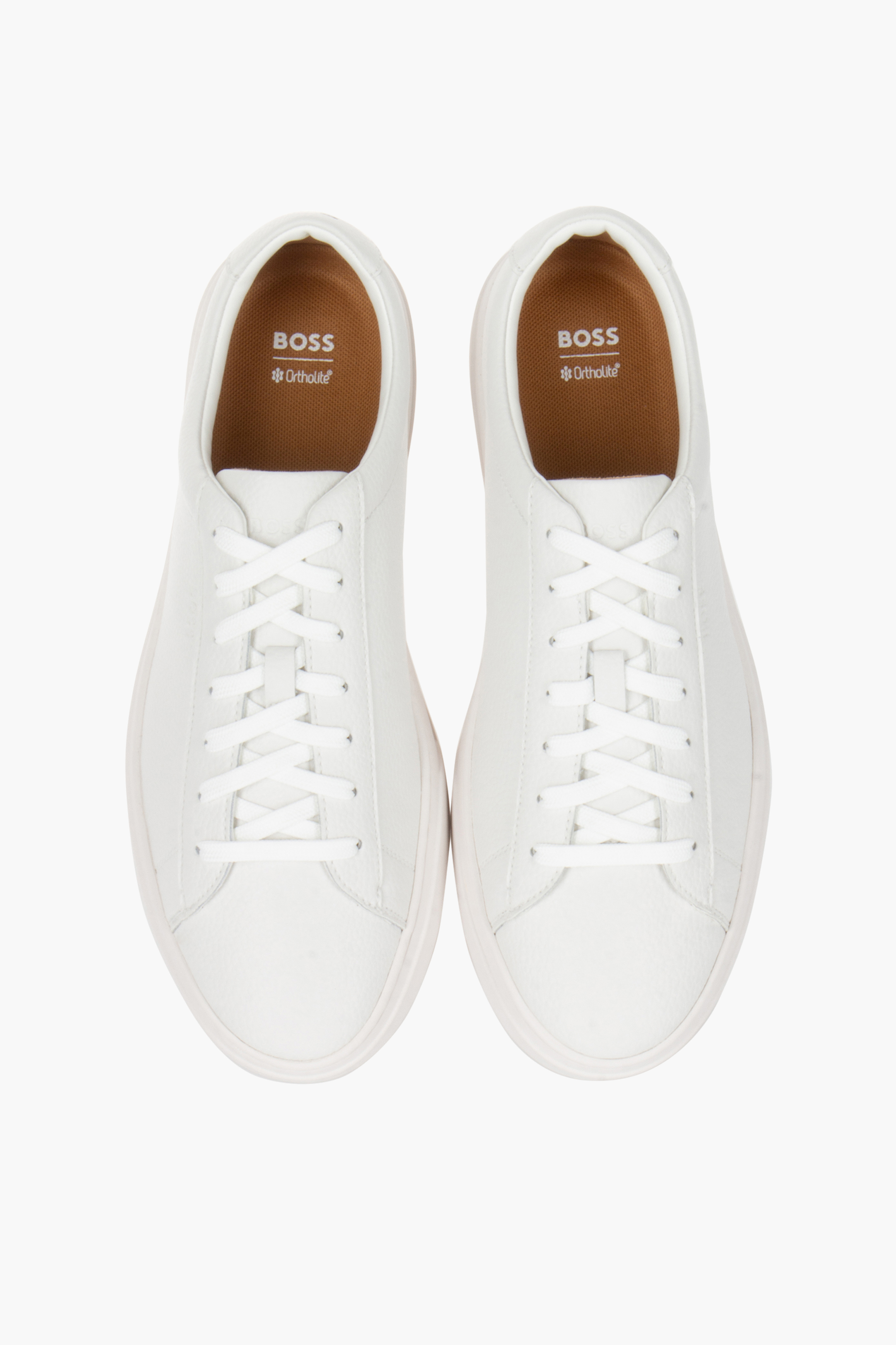 BOSS Grained Leather Sneakers Kieran Bekleidung, Schuhwerk, Schuh, Sneaker, Leinwand