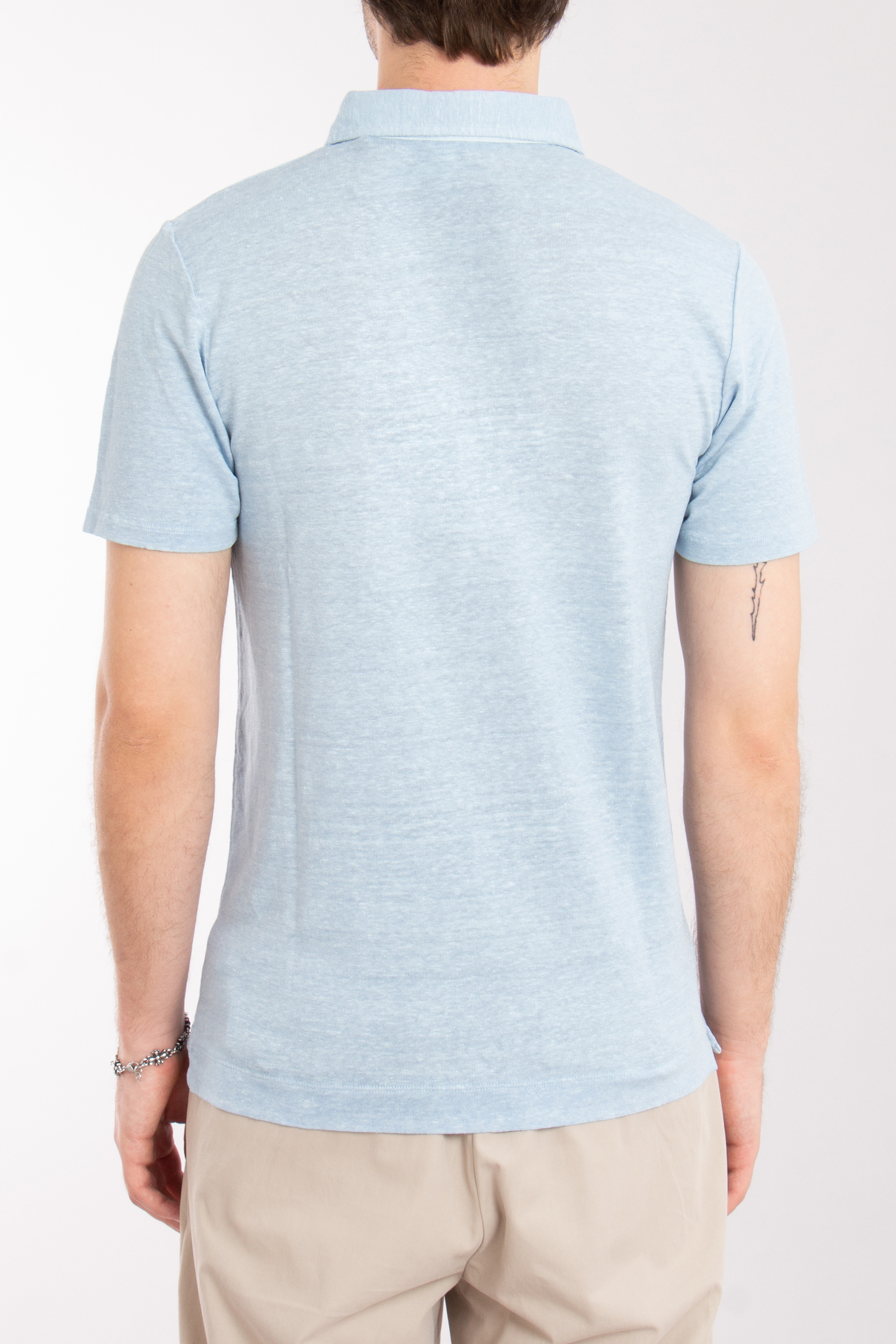 TRUSTED HANDWORK Linen Blend Polo Shirt TRUSTED HANDWORK Linen Blend Polo Shirt