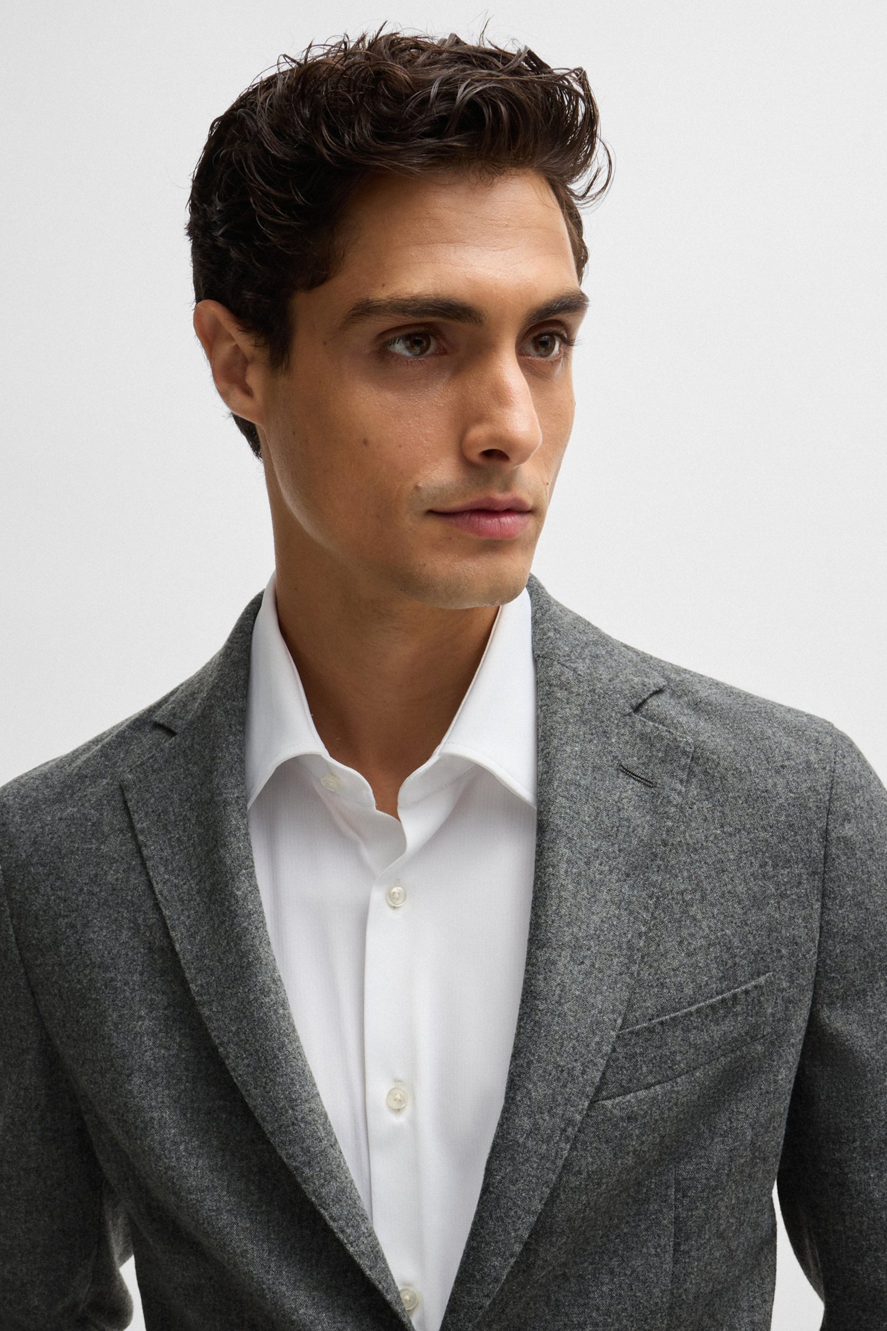 BOSS Slim Fit Wool Stretch Tech Flannel Jacket P-Hanry BOSS Slim Fit Wool Stretch Tech Flannel Jacket P-Hanry