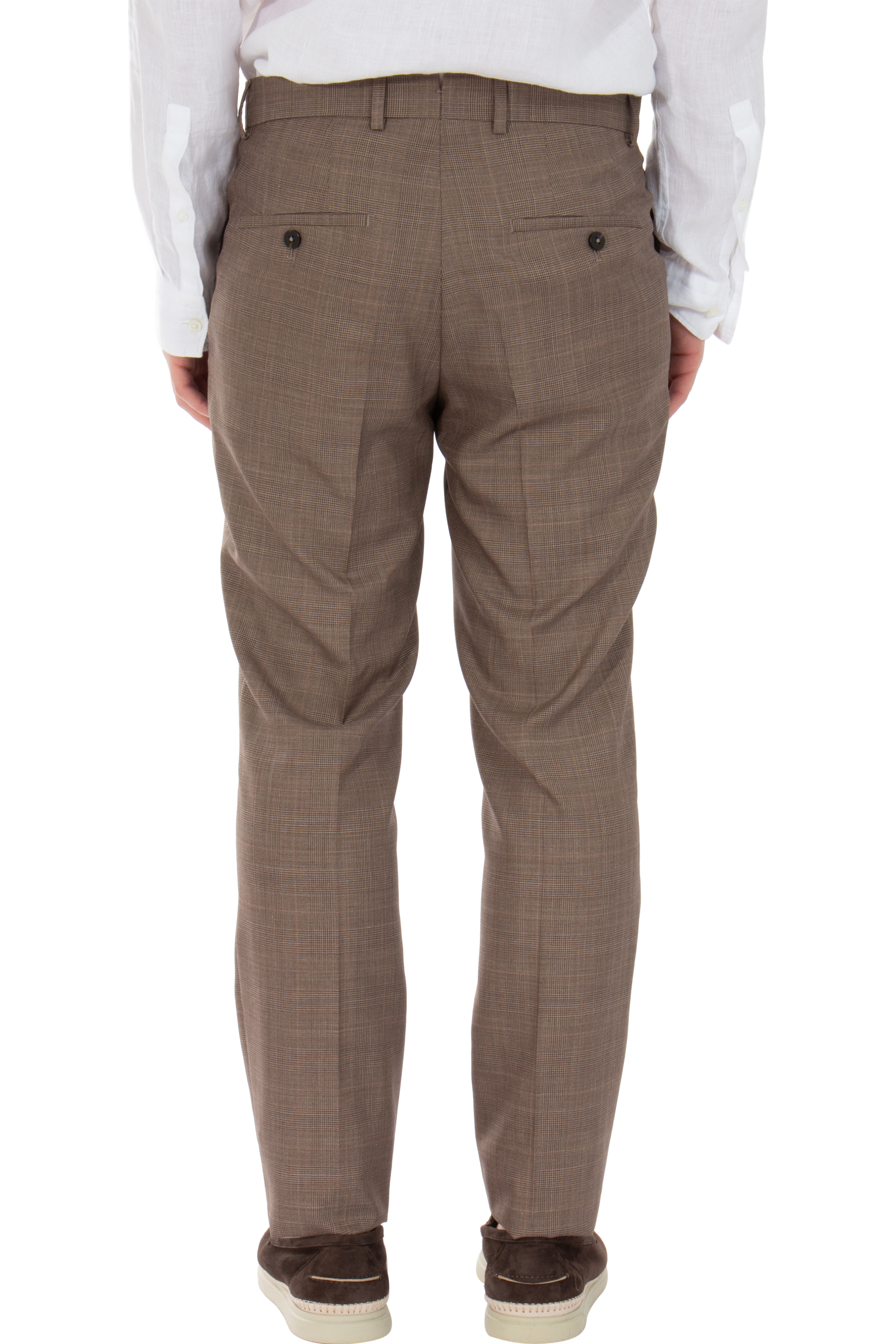 BOSS Checked Slim Fit Virgin Wool-Silk-Linen Blend Suit L-Harvers BOSS Checked Slim Fit Virgin Wool-Silk-Linen Blend Suit L-Harvers