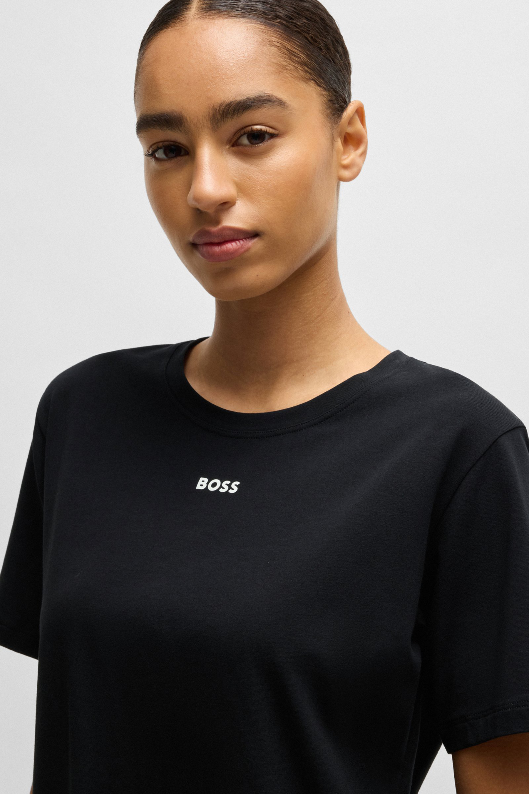 BOSS Regular Fit Stretch Cotton Jersey Pyjama T-Shirt CI_T-Shirt T-shirt, Gesicht, Kopf, Hals, Portrait