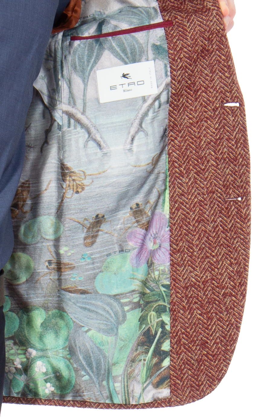 ETRO Herringbone Wool Blend Jacket ETRO Herringbone Wool Blend Jacket