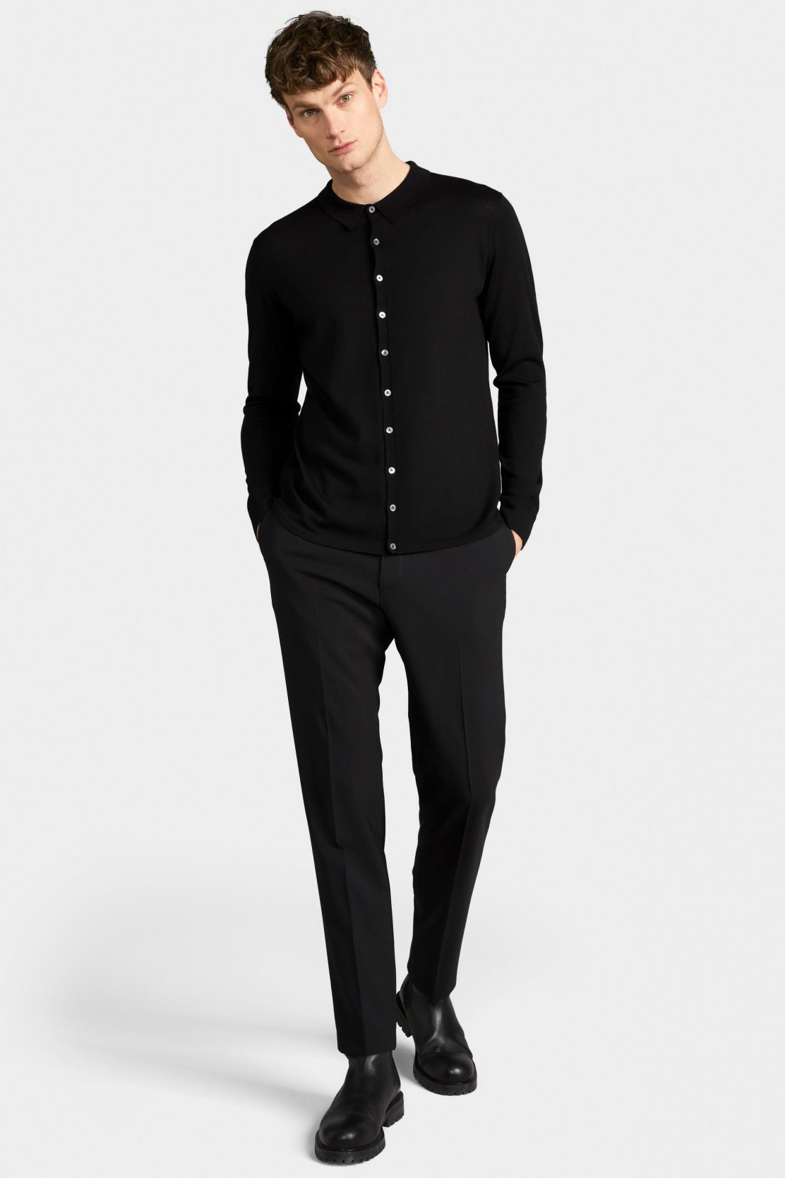 VAN LAACK Fine Knit Virgin Wool Shirt Safino