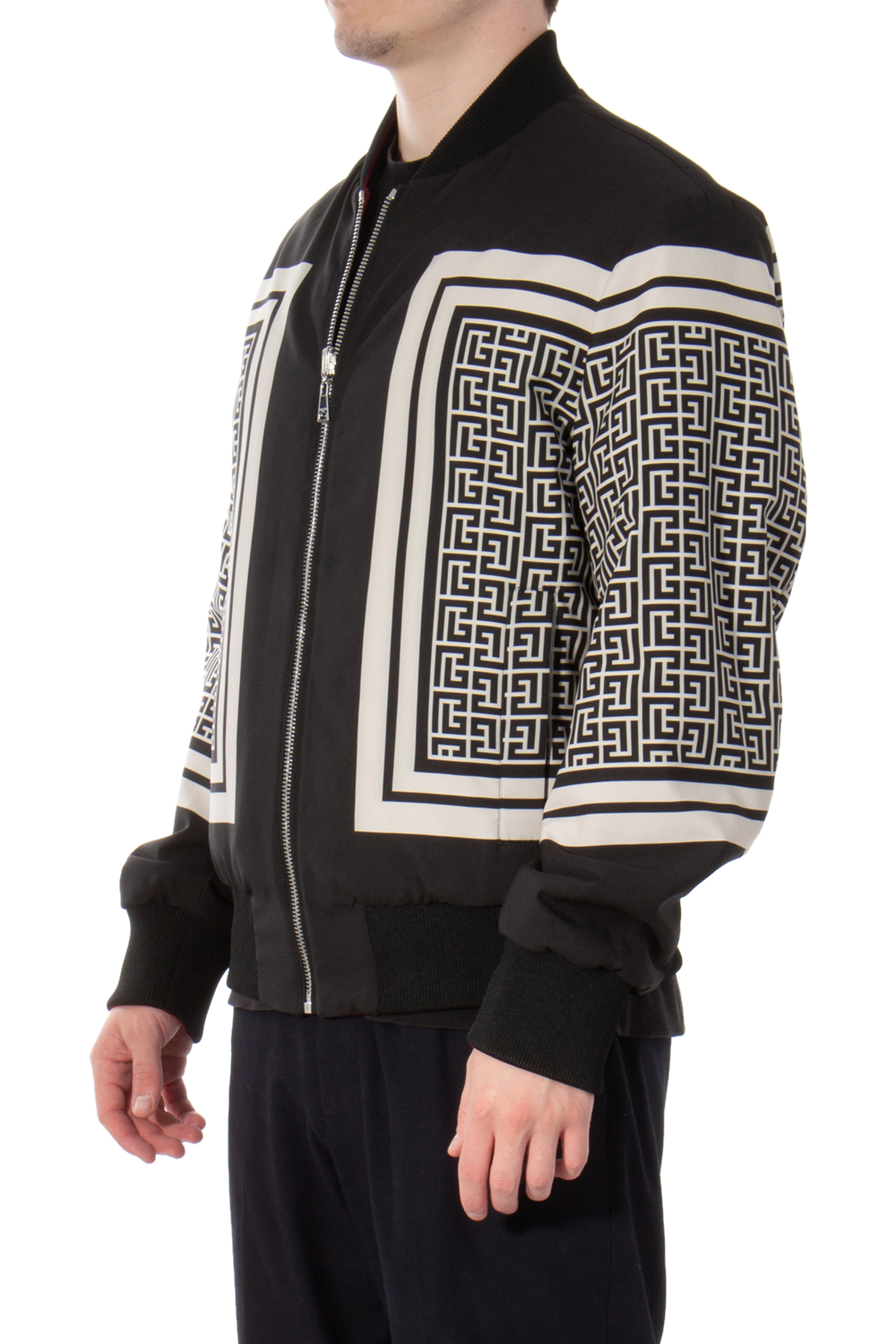 BALMAIN Reversible Monogrammed Bomber Jacket BALMAIN Reversible Monogrammed Bomber Jacket