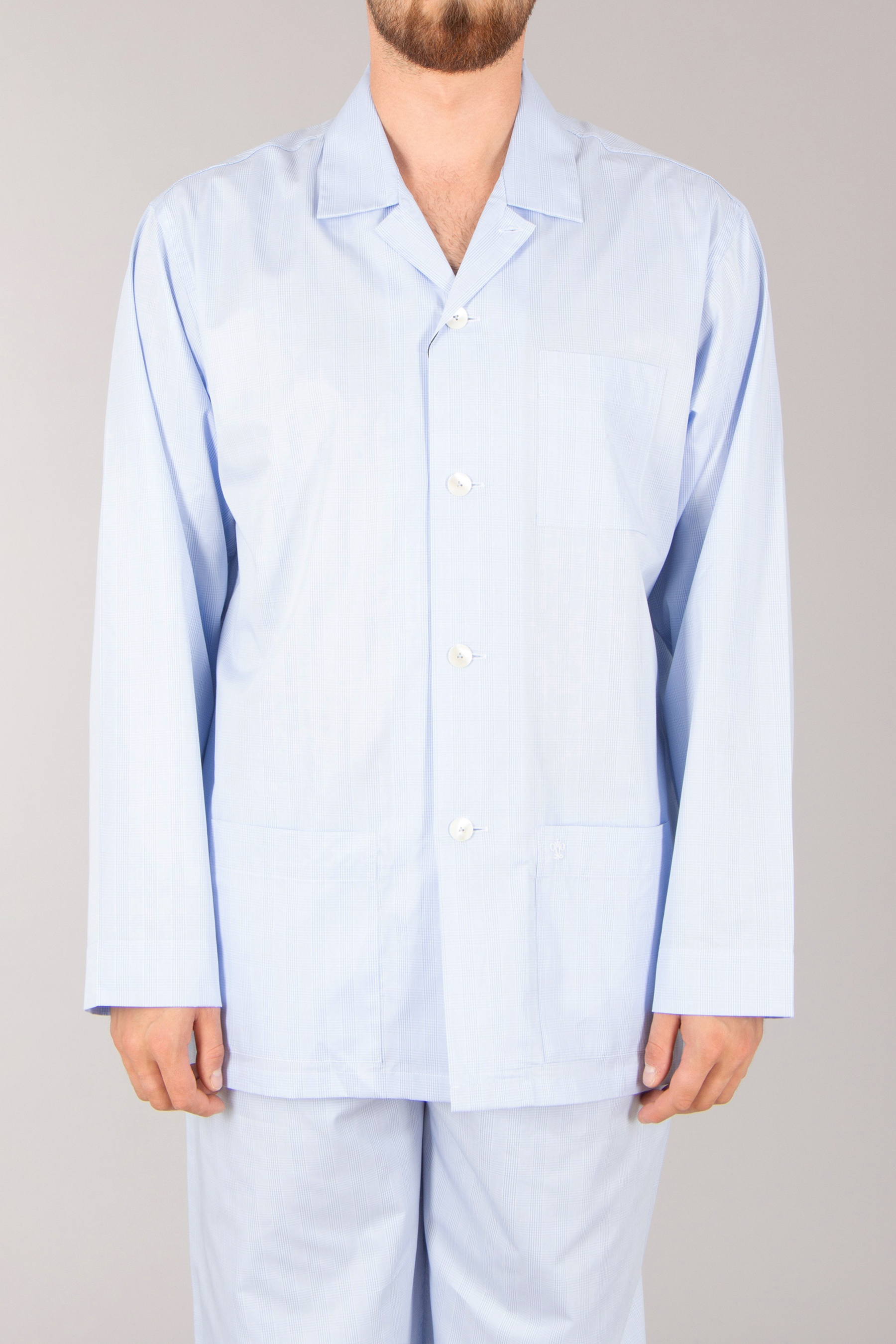 VAN LAACK Relaxed Fit Checked Cotton Poplin Pyjama Carlo Bekleidung, Hemd, Mantel, Laborkittel