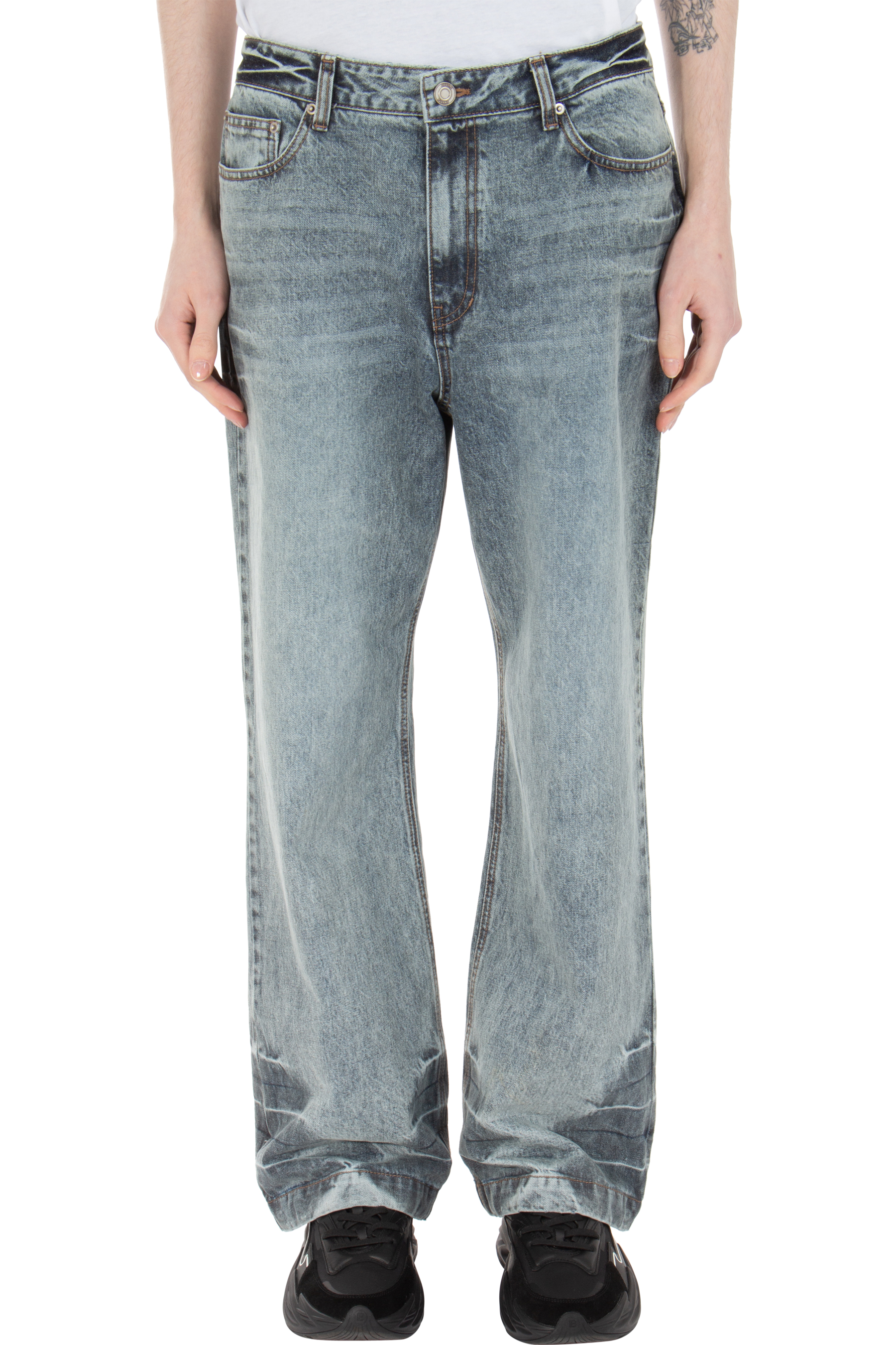 JUUN.J Washed Cotton Denim Jeans JUUN.J Washed Cotton Denim Jeans