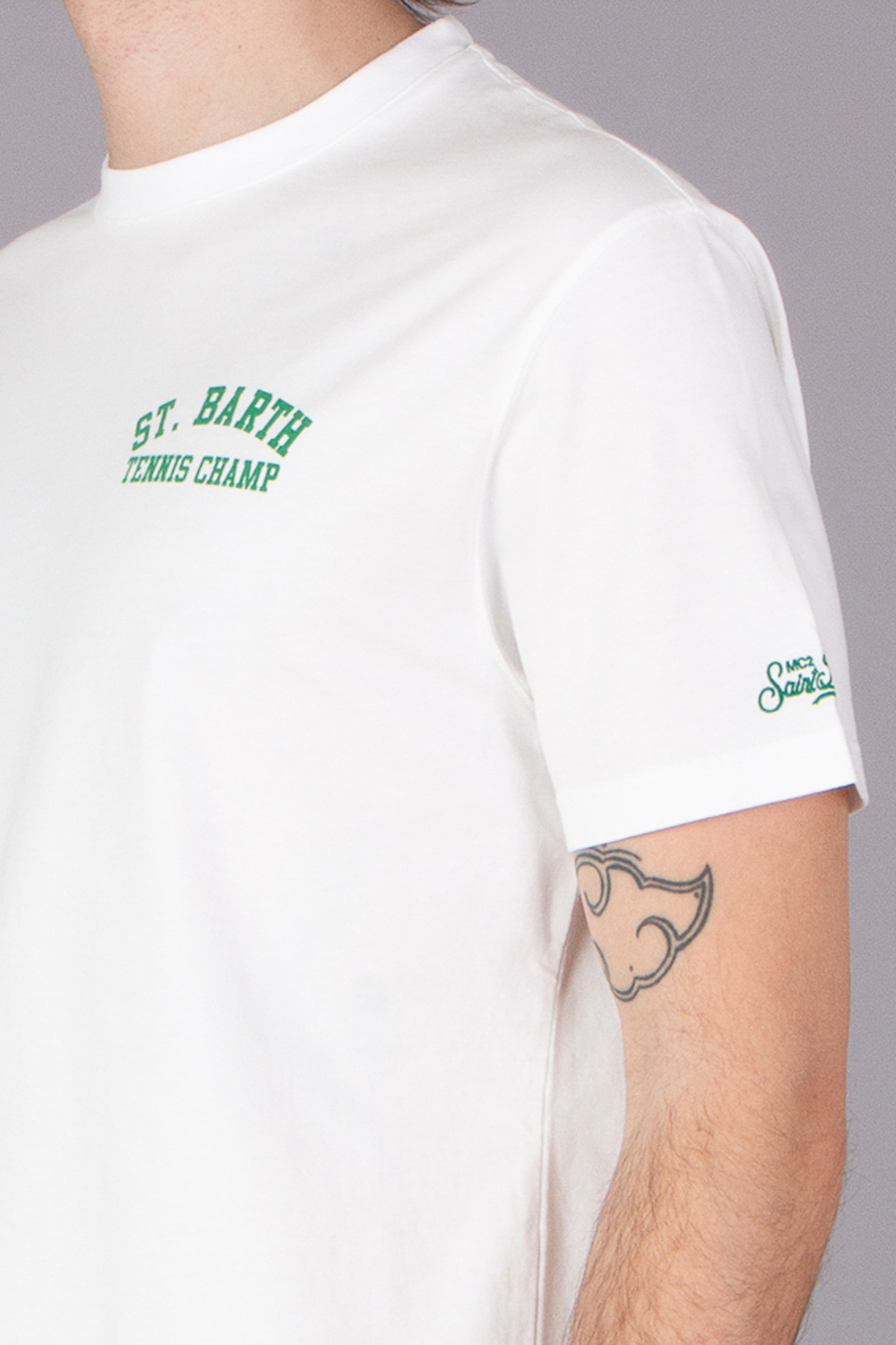 MC 2 SAINT BARTH Snoopy Tennis Champ Organic Cotton Jersey T-Shirt MC 2 SAINT BARTH Snoopy Tennis Champ Organic Cotton Jersey T-Shirt