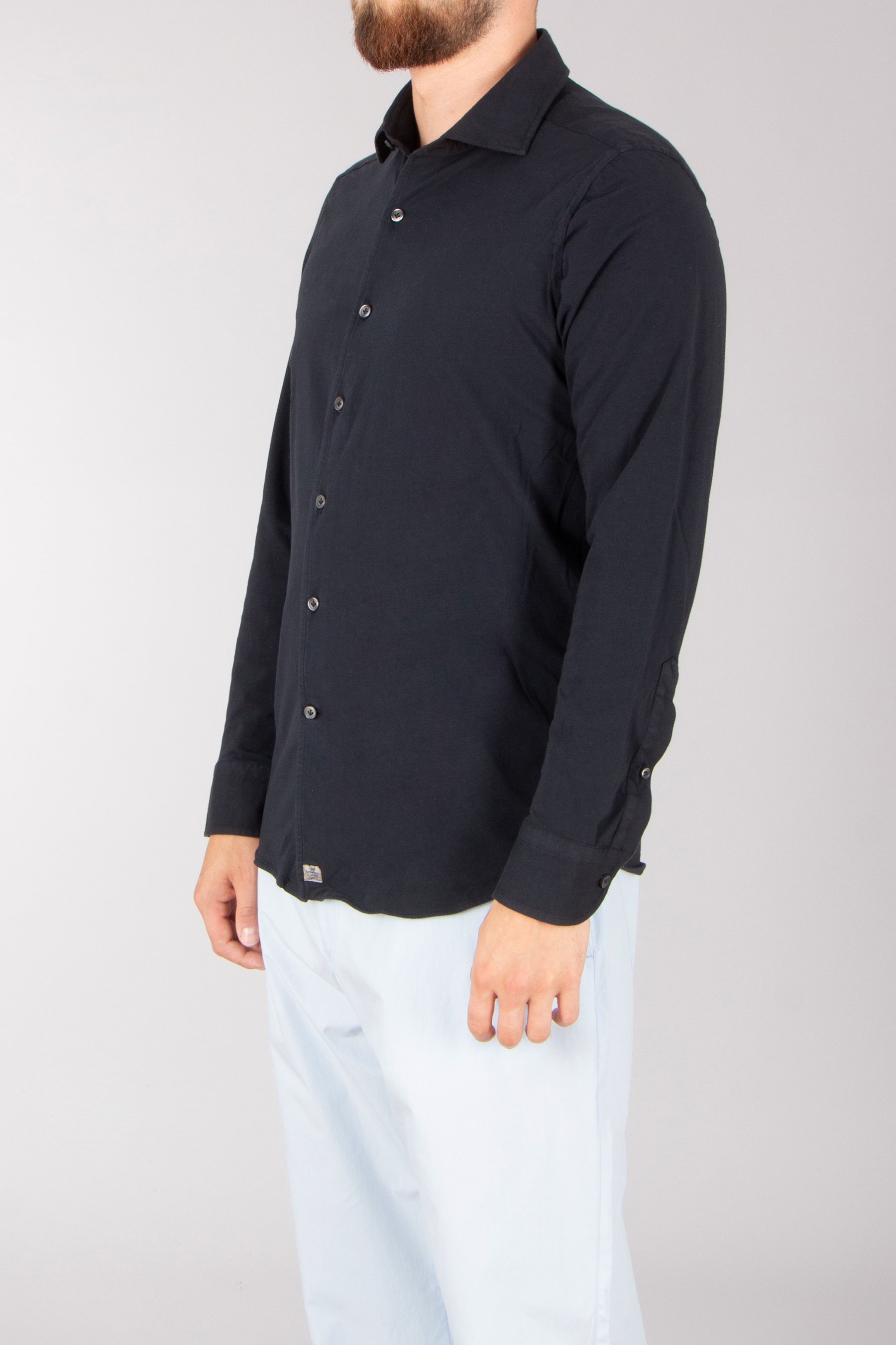 SONRISA Regular Fit Cotton Jersey Shirt Hemd, Langarm, Ärmel, Kleid, Hemd, Mantel