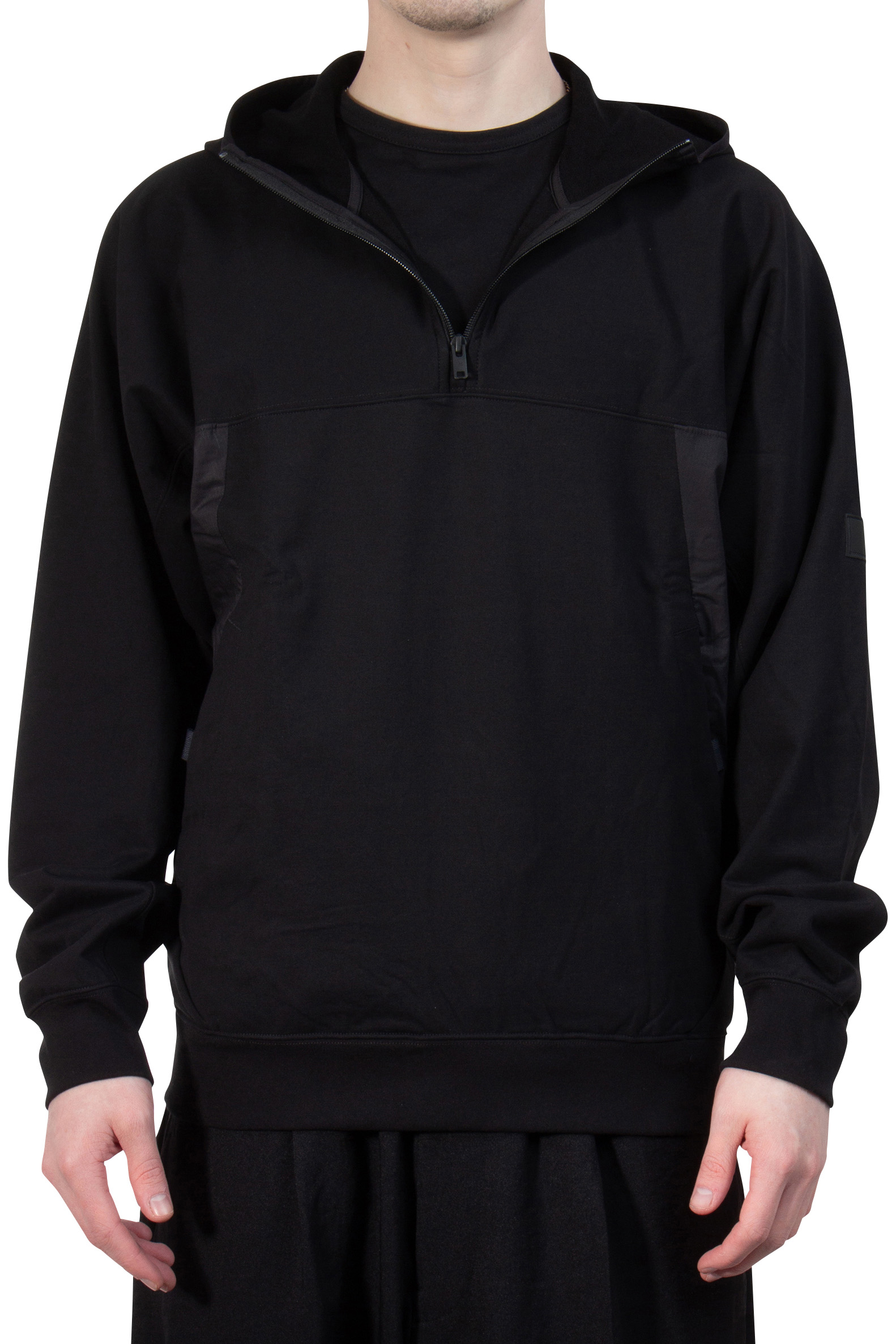 Y-3 Organic Cotton Stretch Terry Half Zip Hoodie Y-3 Organic Cotton Stretch Terry Half Zip Hoodie