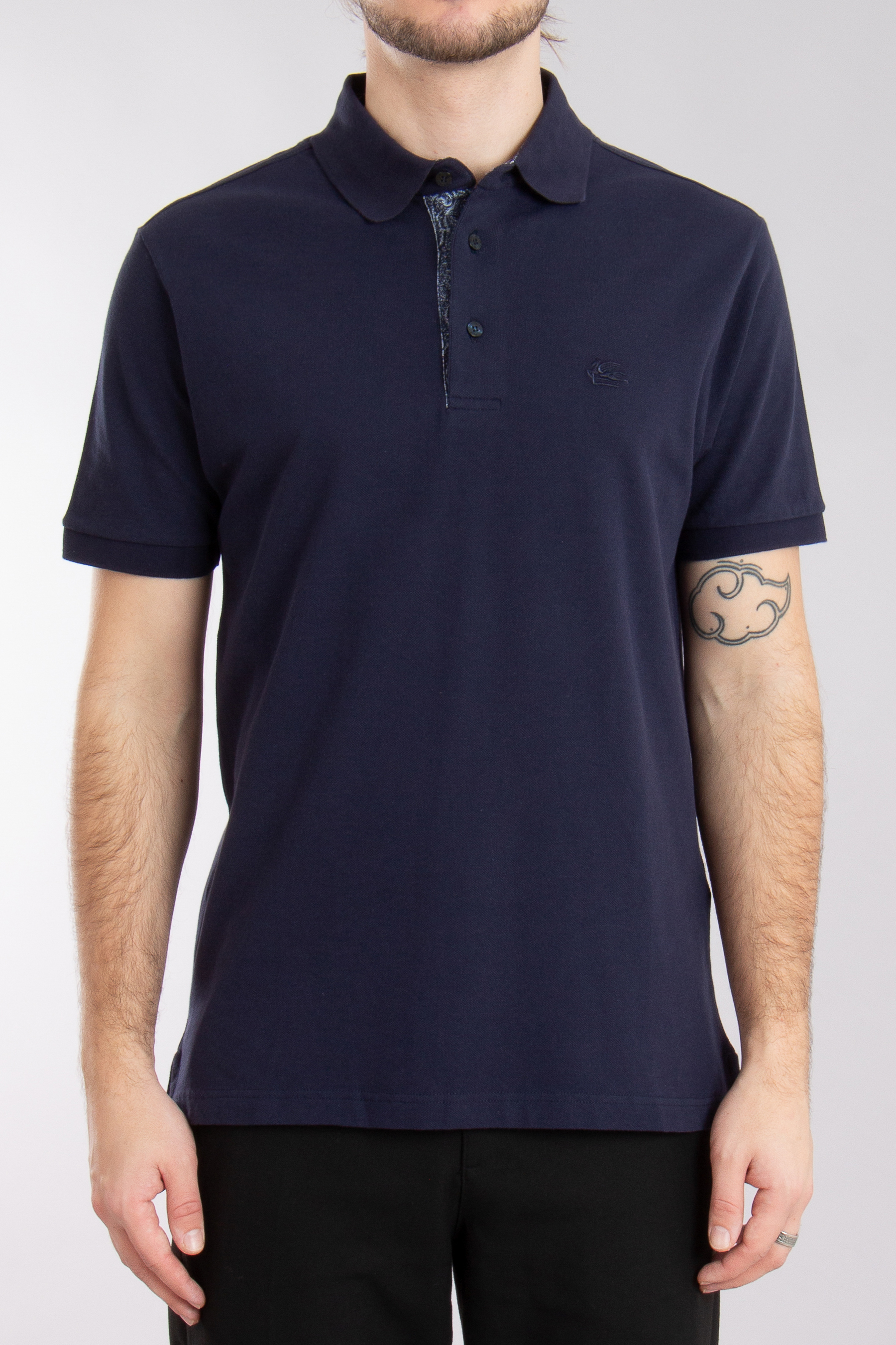 ETRO Regular Fit Embroidered Cotton Piqué Polo Shirt